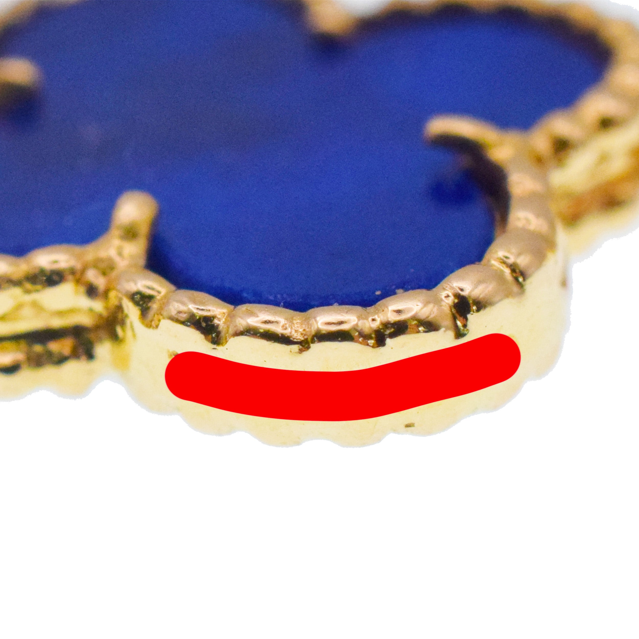 Van Cleef & Arpels Lapis Lazuli Vintage Alhambra Necklace In 18k Yellow Gold