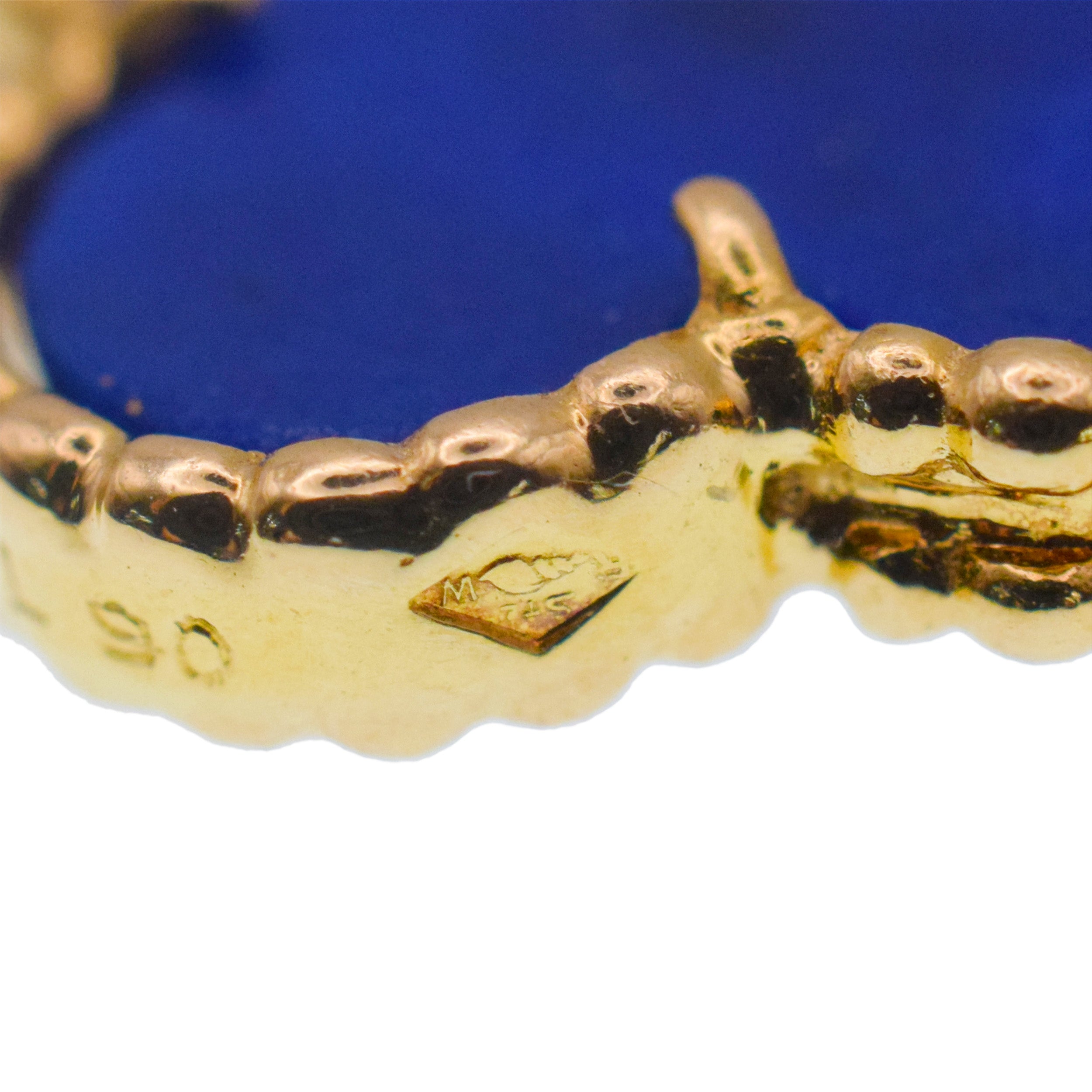 Van Cleef & Arpels Lapis Lazuli Vintage Alhambra Necklace In 18k Yellow Gold