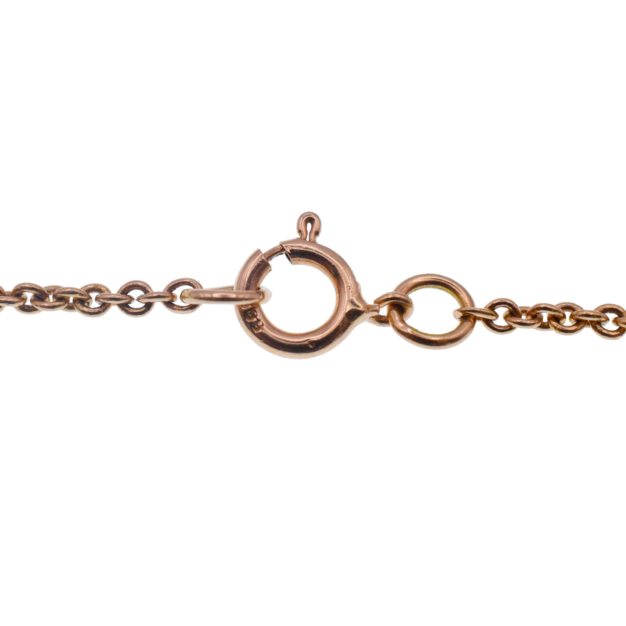 14k Rose Gold And Diamond Station Necklace