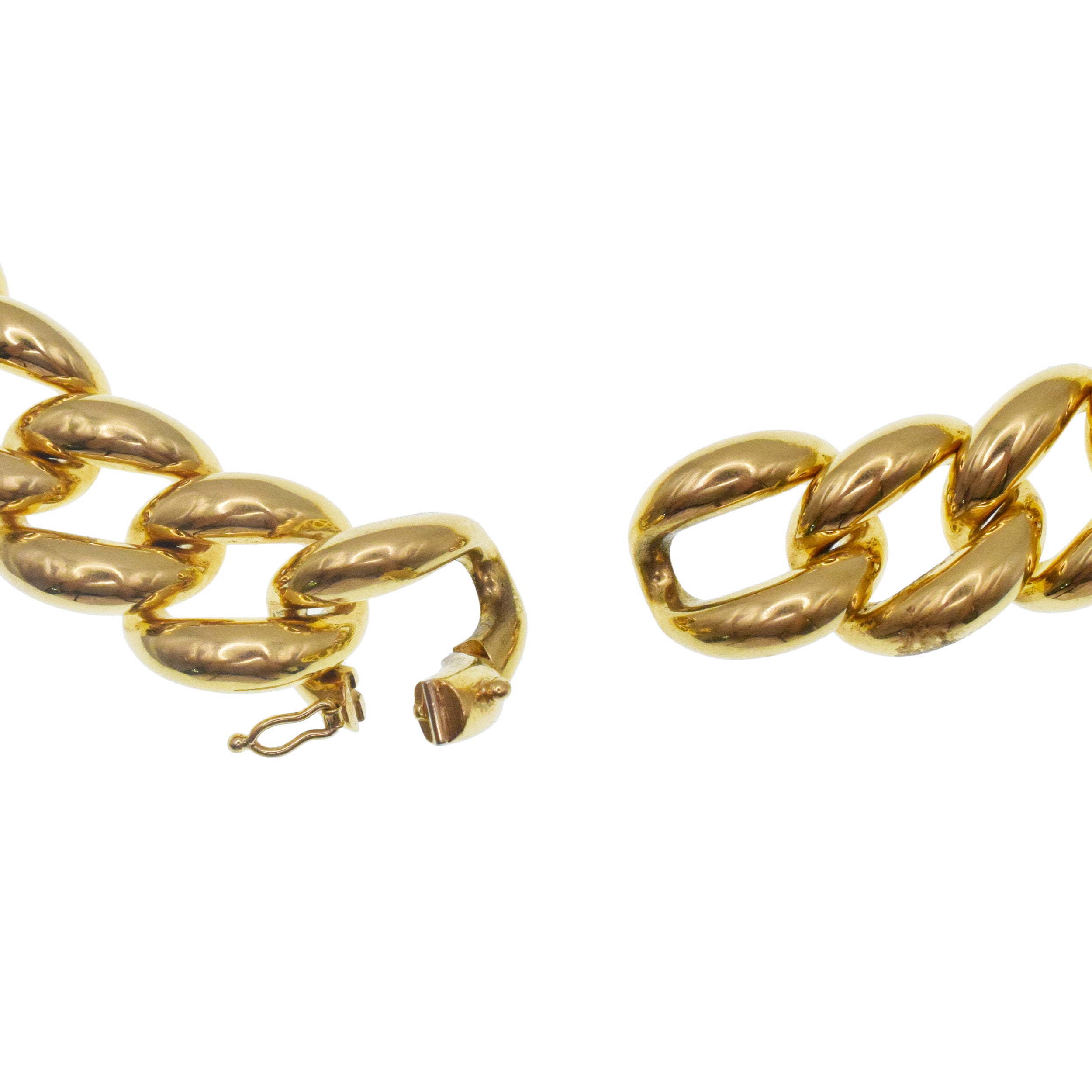 Diamond Curb link Choker Necklace In 18k Two Tone Gold