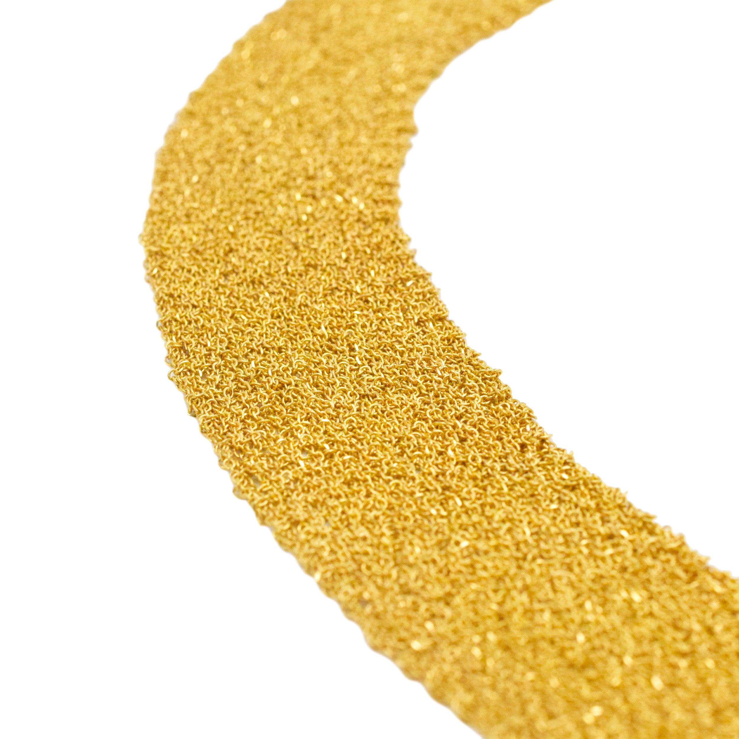 18k Yellow Gold Mesh Scarf Necklace