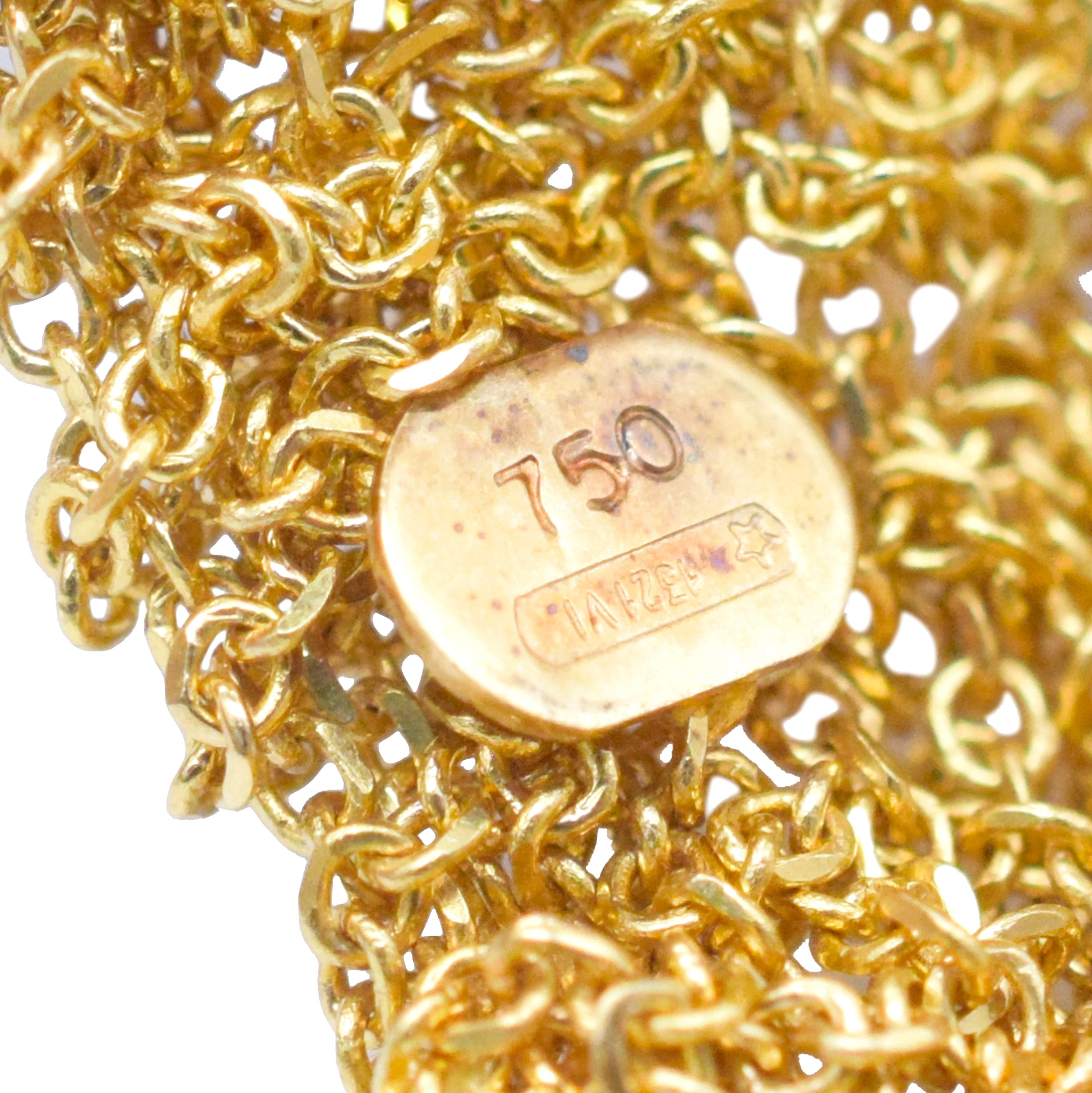 18k Yellow Gold Mesh Scarf Necklace