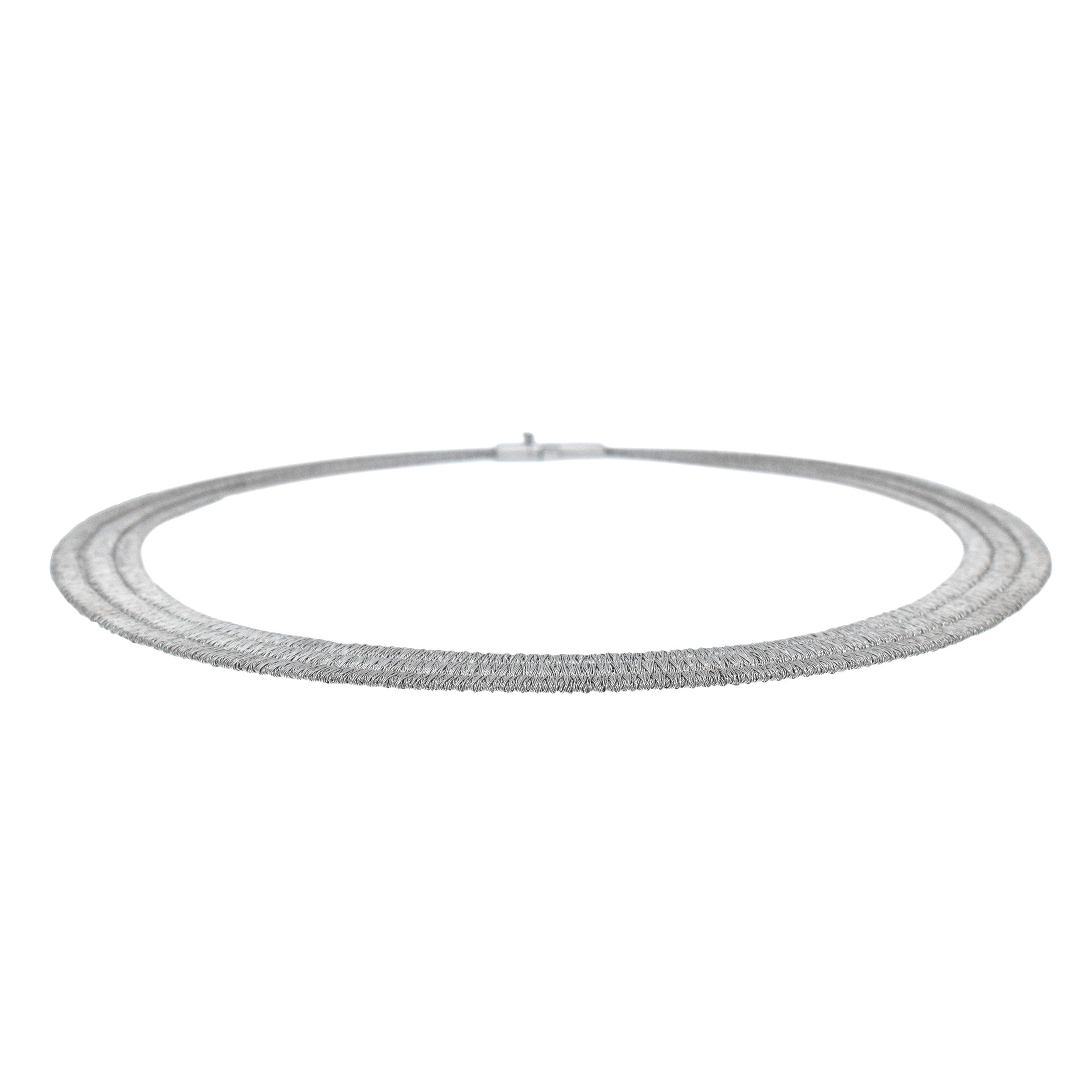 H. Stern Multi Row Necklace In 18k White Gold