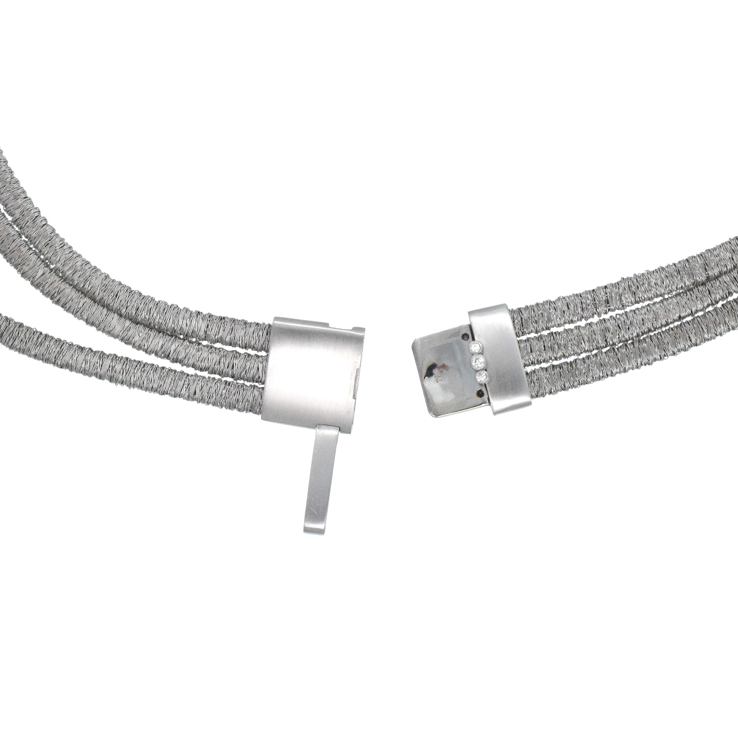 H. Stern Multi Row Necklace In 18k White Gold