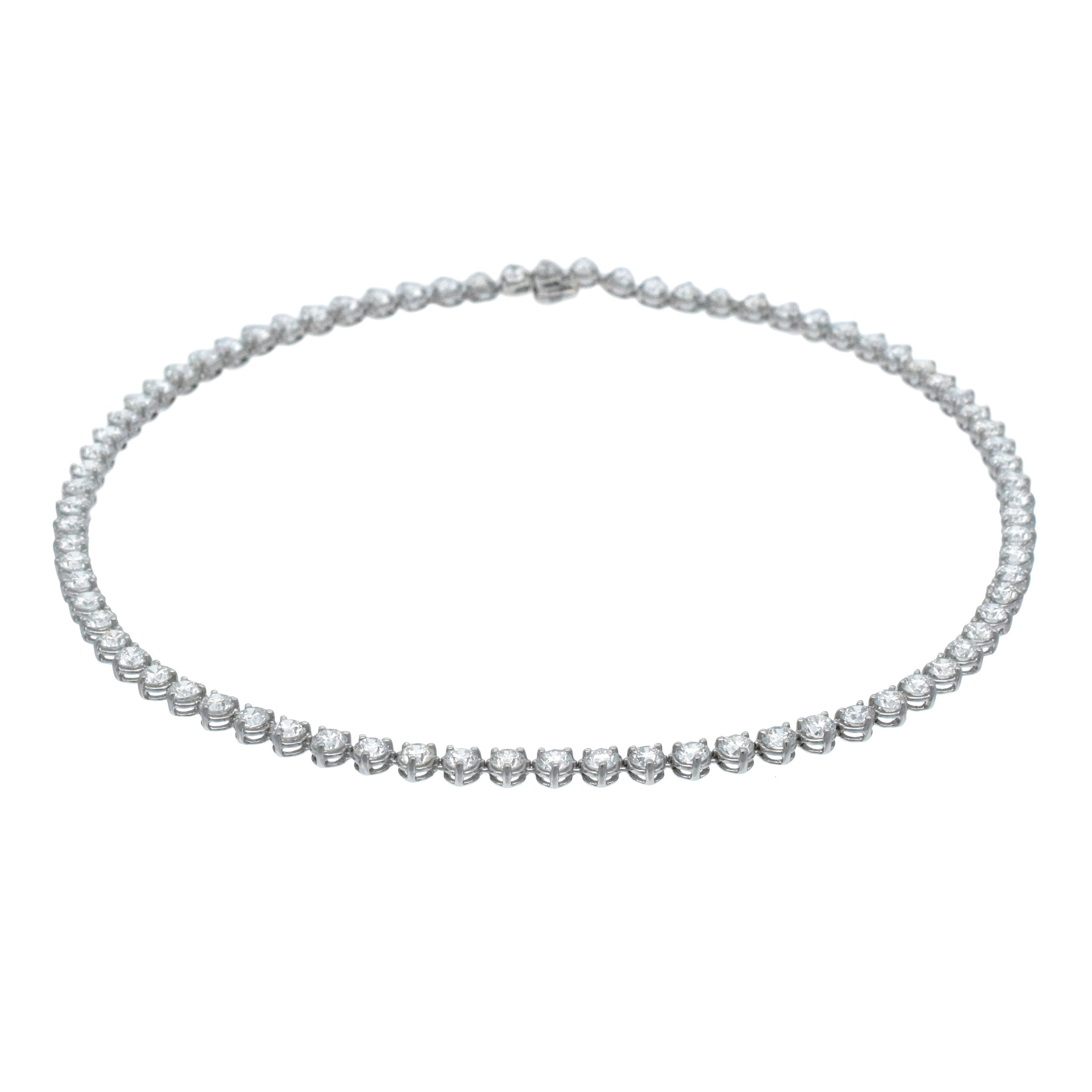20.0ct Diamond Tennis Necklace In Platinum