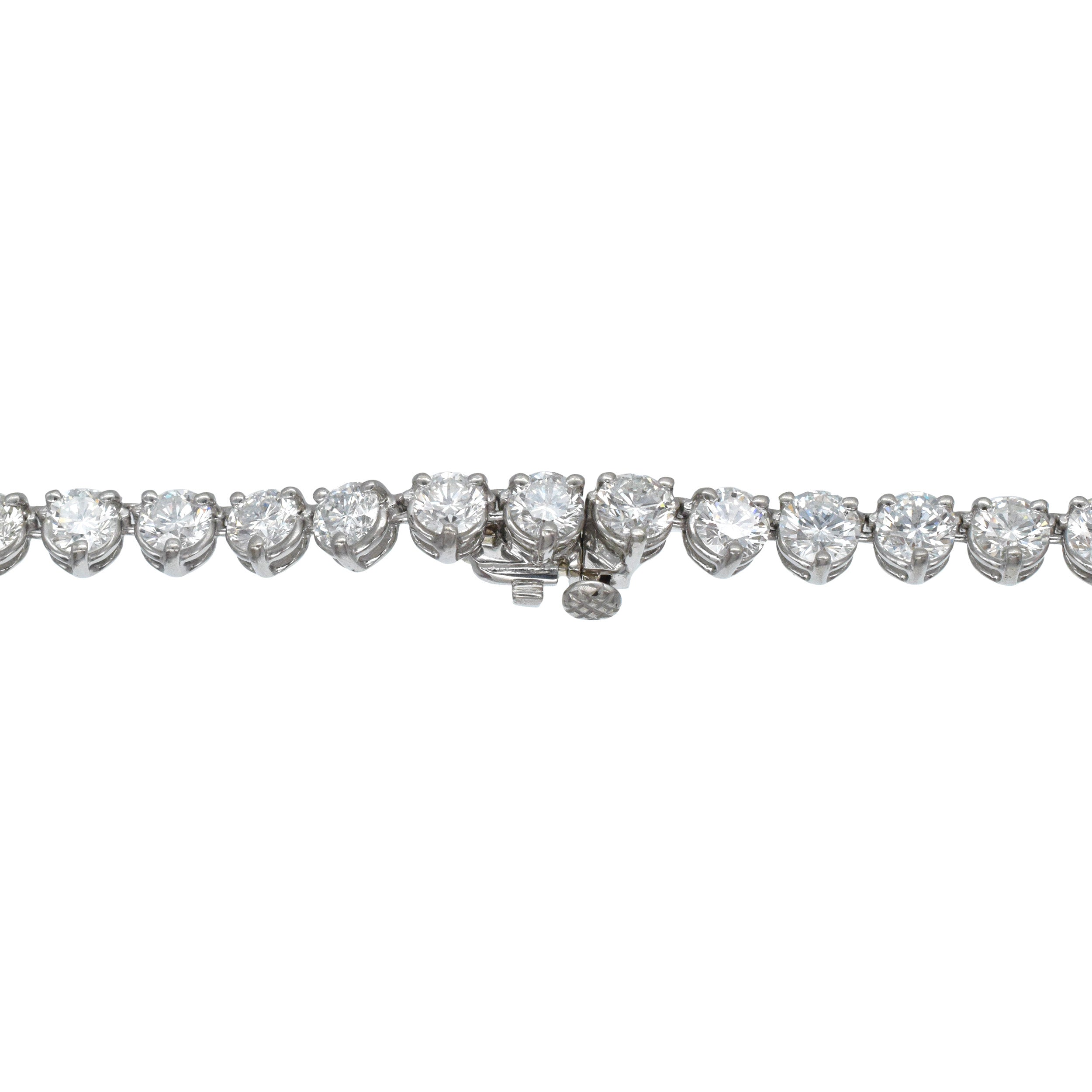 20.0ct Diamond Tennis Necklace In Platinum