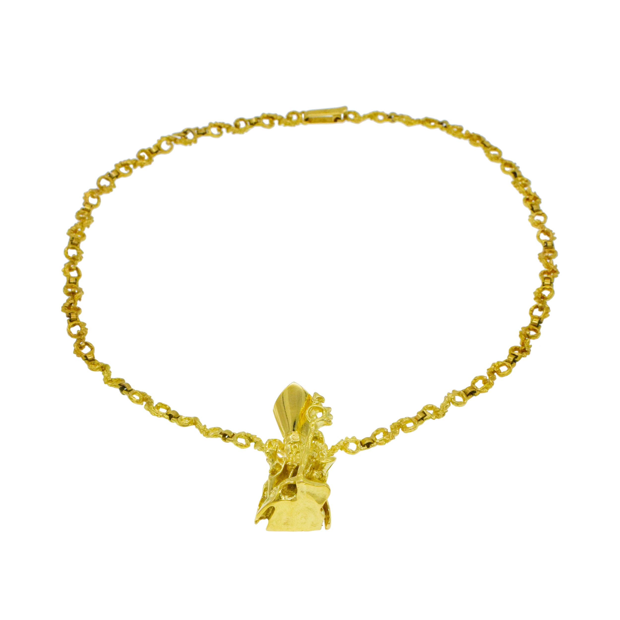 Salvador Dali "San Narciso de las Moscas" Pendant Necklace And Bracelet Suite In 18k Yellow Gold
