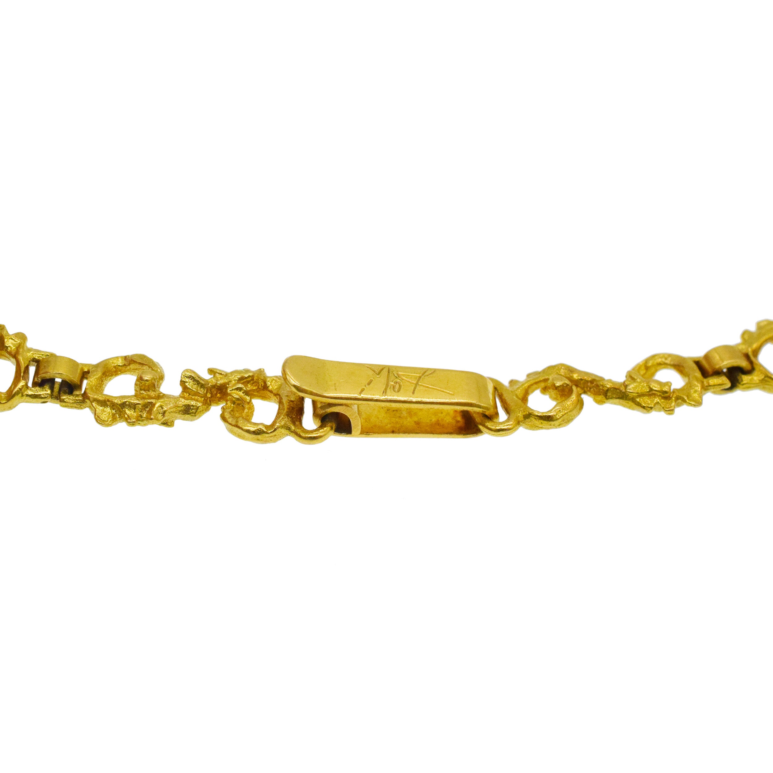 Salvador Dali "San Narciso de las Moscas" Pendant Necklace And Bracelet Suite In 18k Yellow Gold