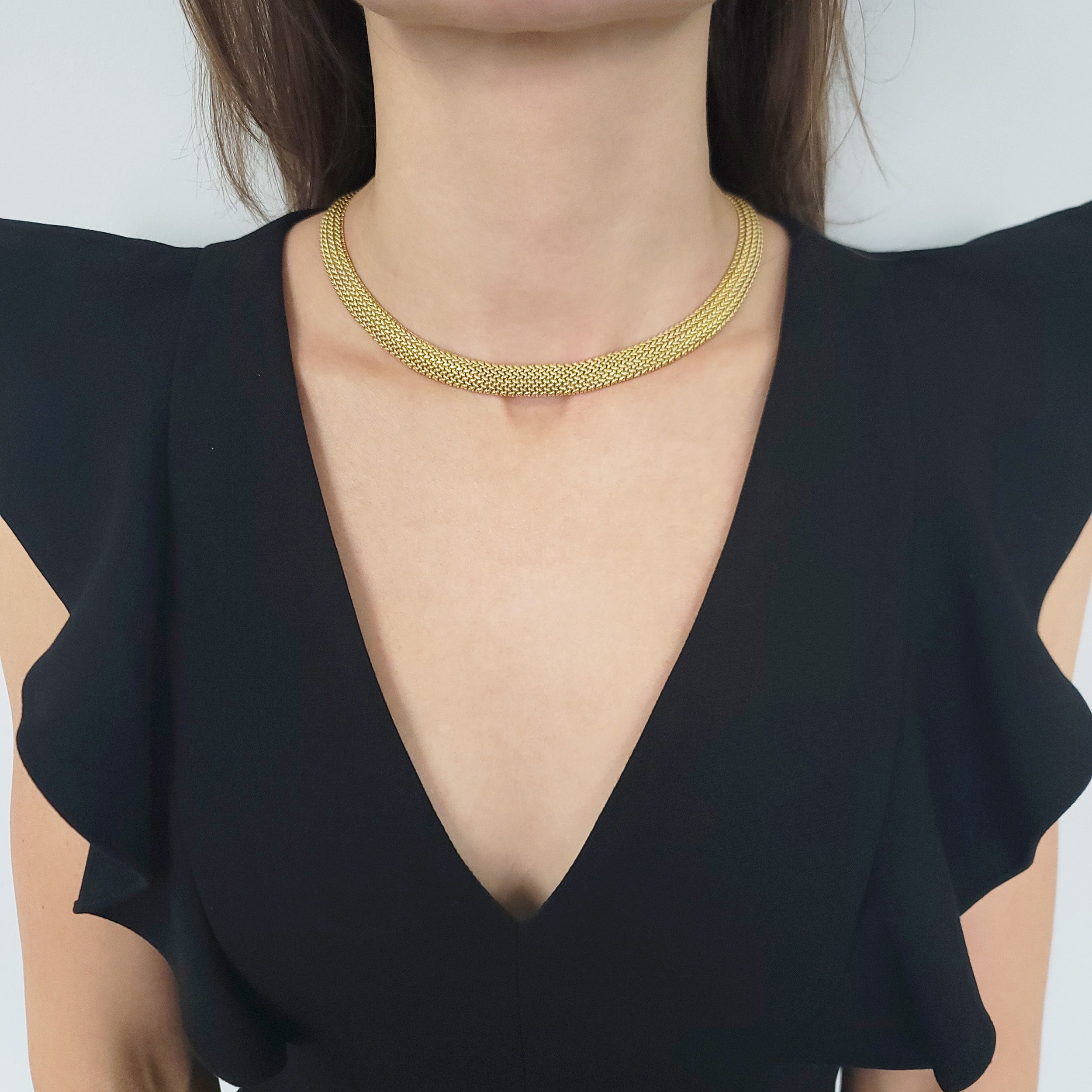 Tiffany & Co. 18k Yellow Gold Woven Necklace