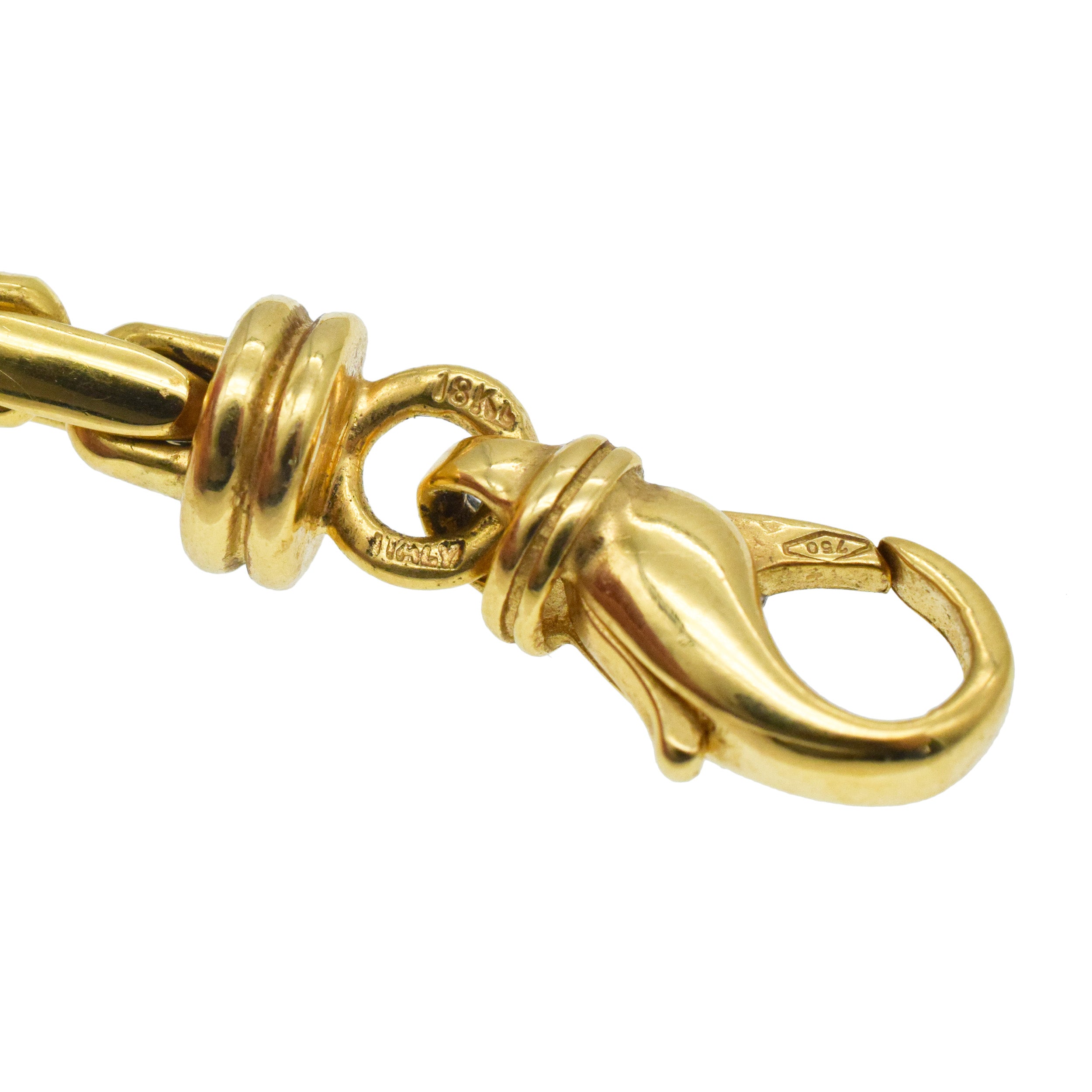 18k Yellow Gold And Gemstone Long Chain Necklace