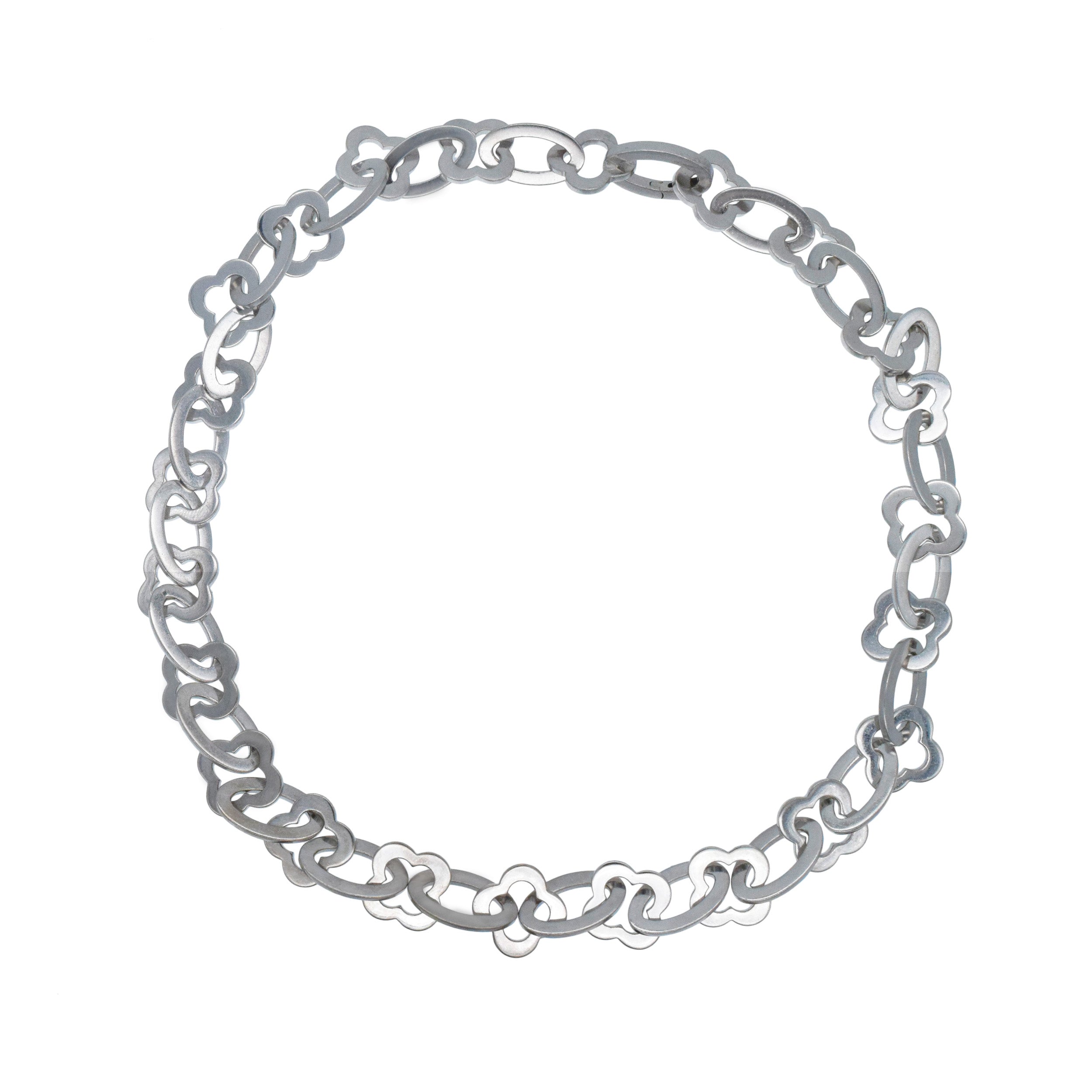 Van Cleef & Arpels Byzantine Alhambra Necklace In 18k White Gold