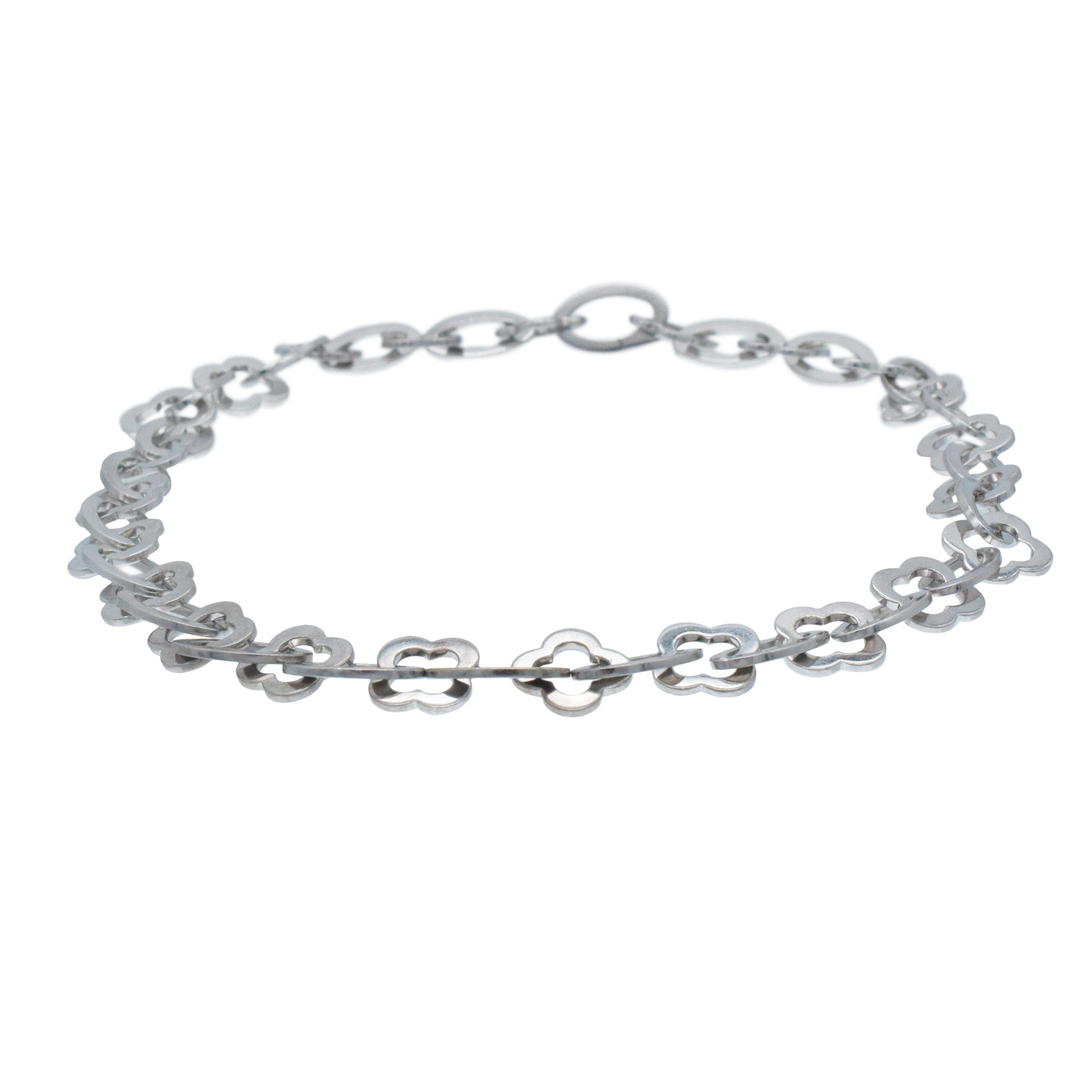 Van Cleef & Arpels Byzantine Alhambra Necklace In 18k White Gold