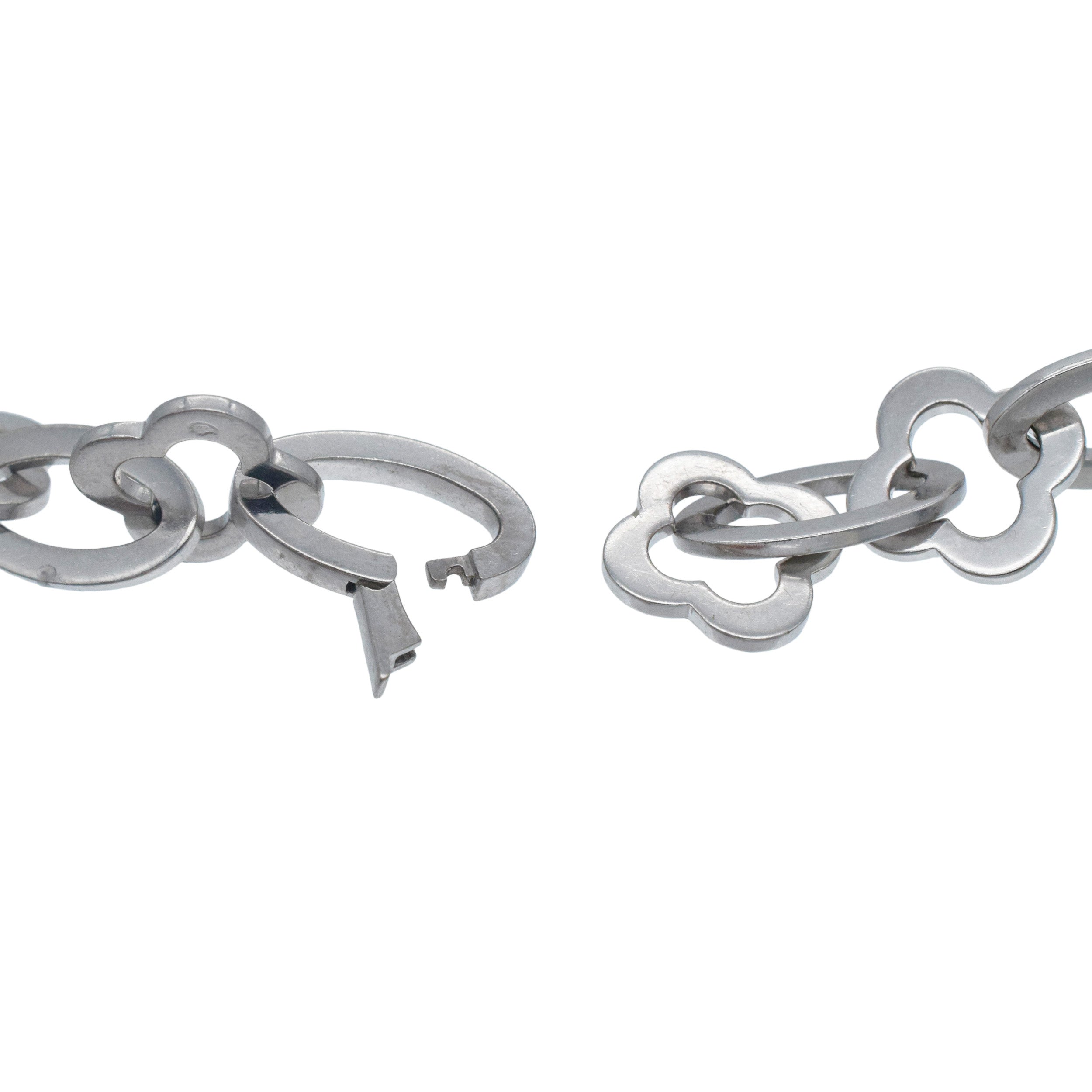 Van Cleef & Arpels Byzantine Alhambra Necklace In 18k White Gold