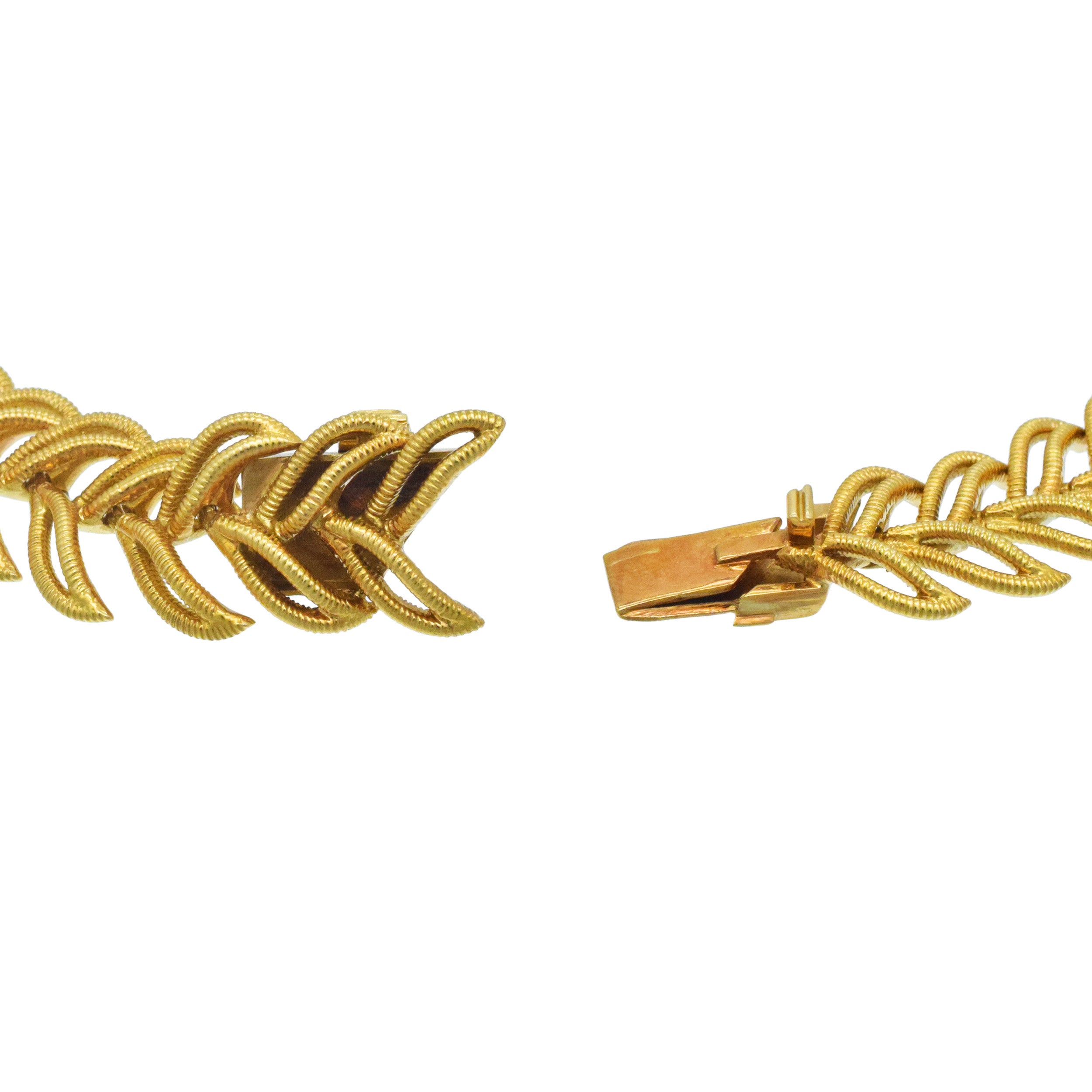 Van Cleef & Arpels Sapphire & Diamond Nature Inspired Earring & Necklace Suite In 18k Yellow Gold