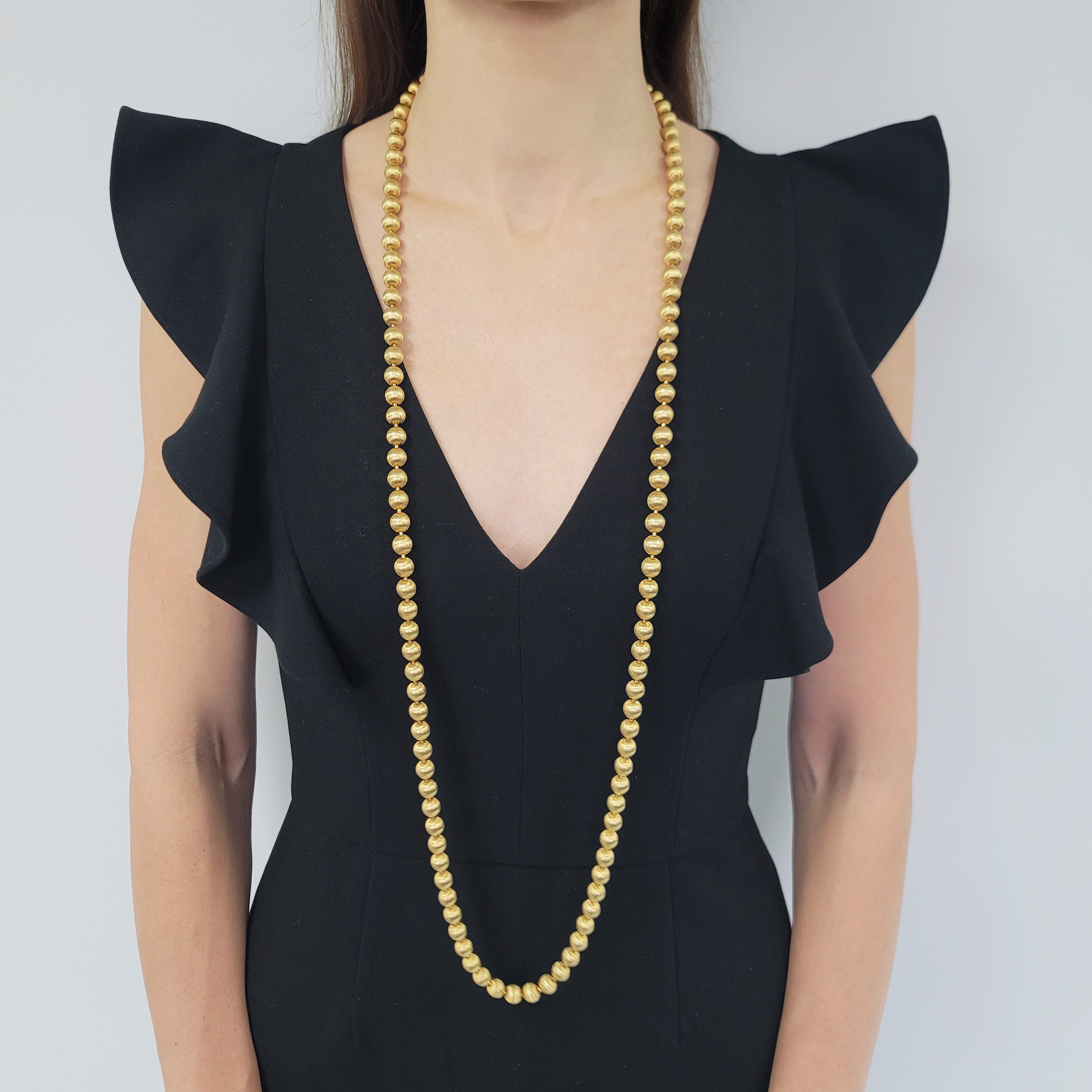Buccellati 18k Gold Bead Long Necklace