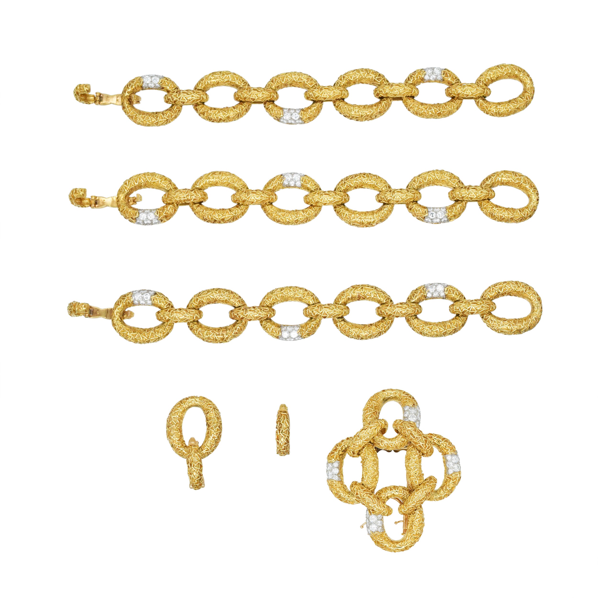 Van Cleef & Arpels 'Chevalerie' Diamond And 18k Gold Suite