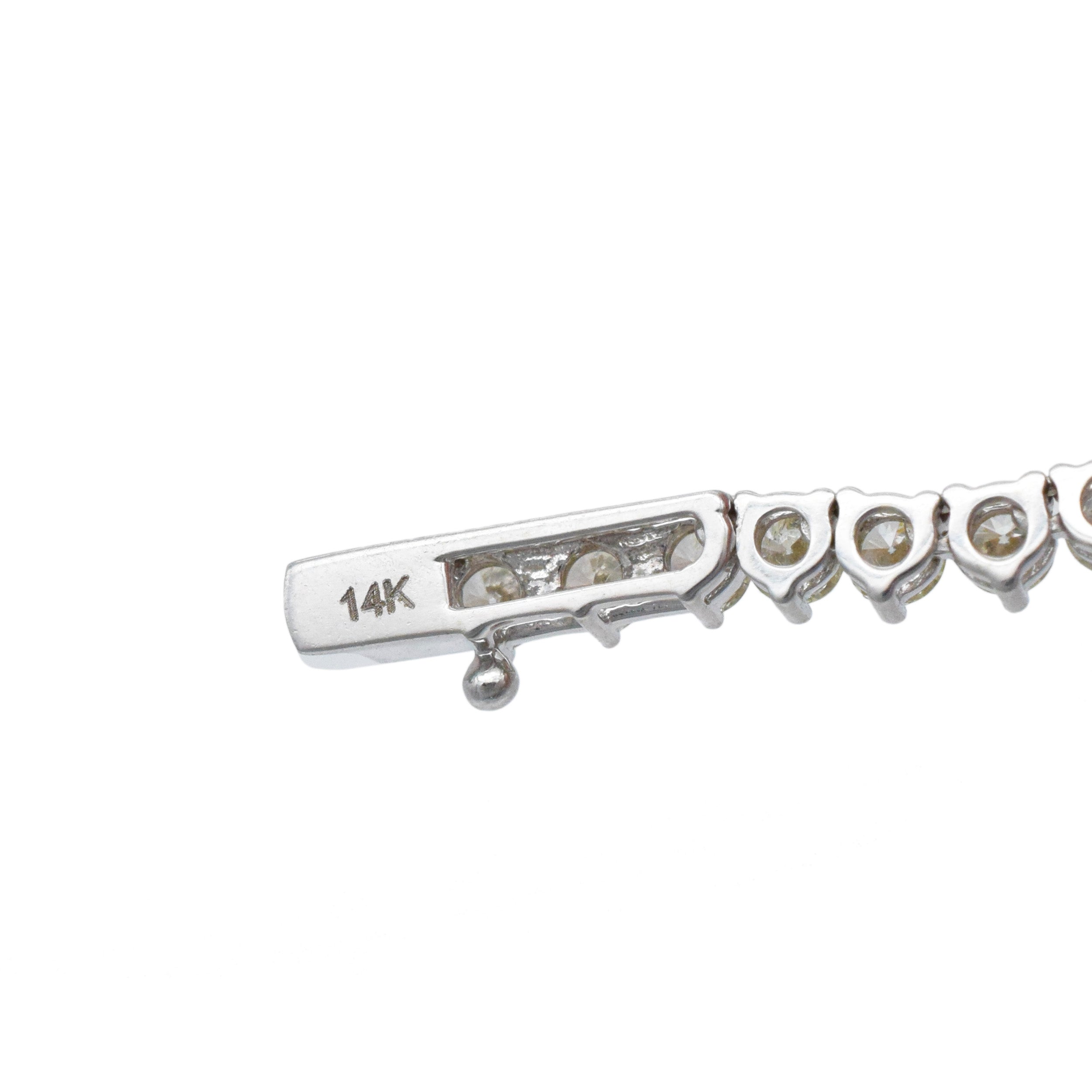 21.50ct Diamond Riviera Necklace In 14k White Gold