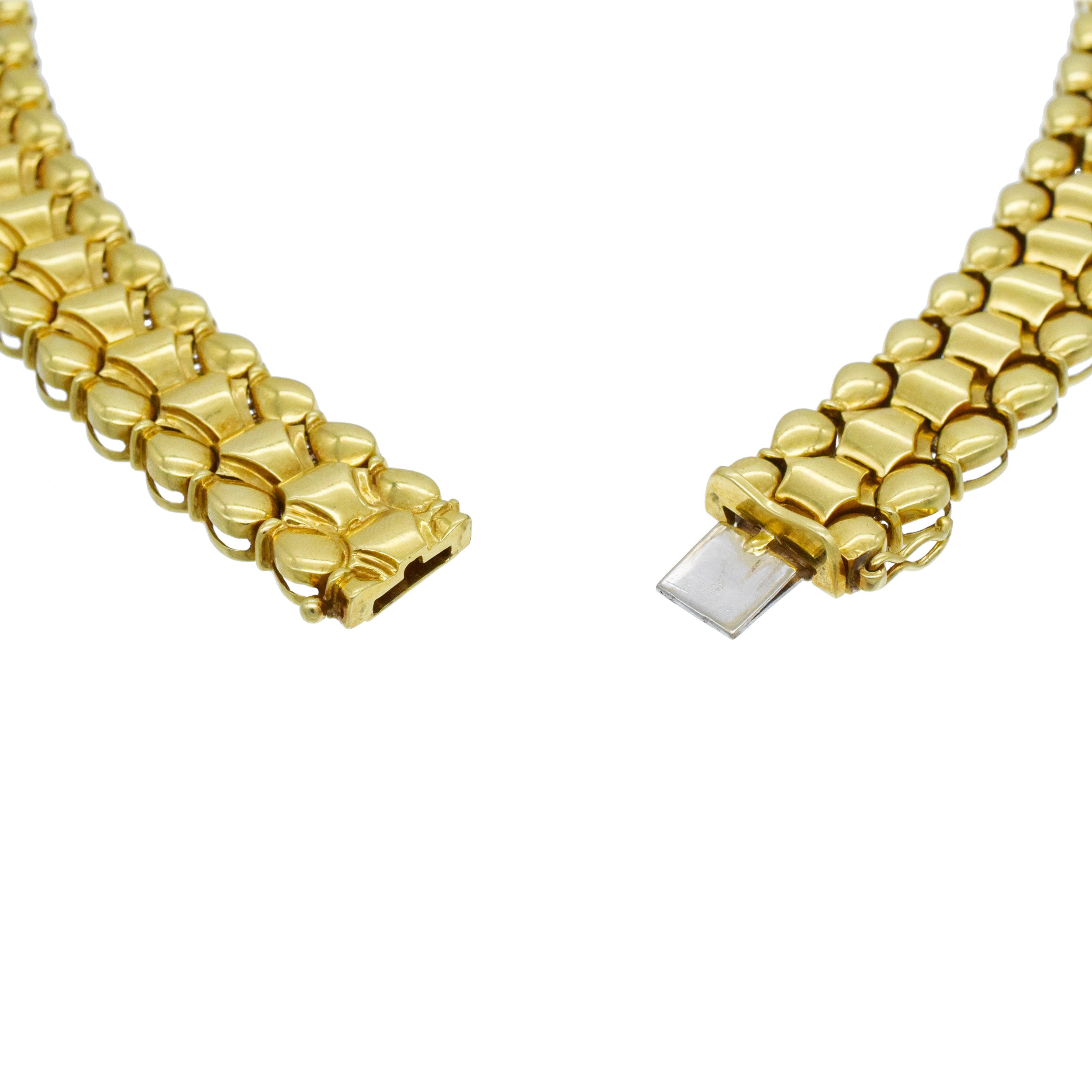 Ruby And Diamond Collar Necklace In 18k Yellow Gold