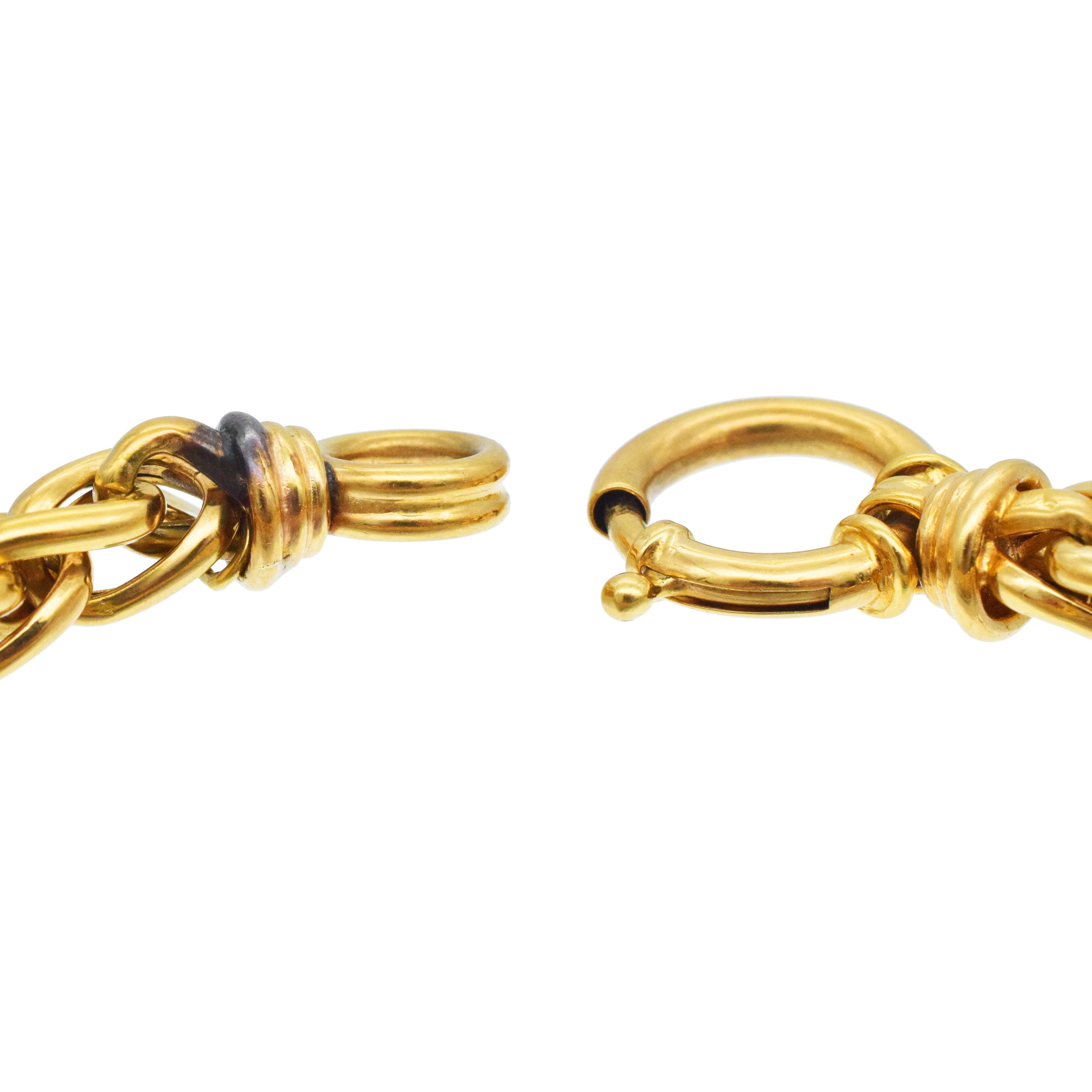 Necklace And Bracelet Suite In 18k Yellow Gold