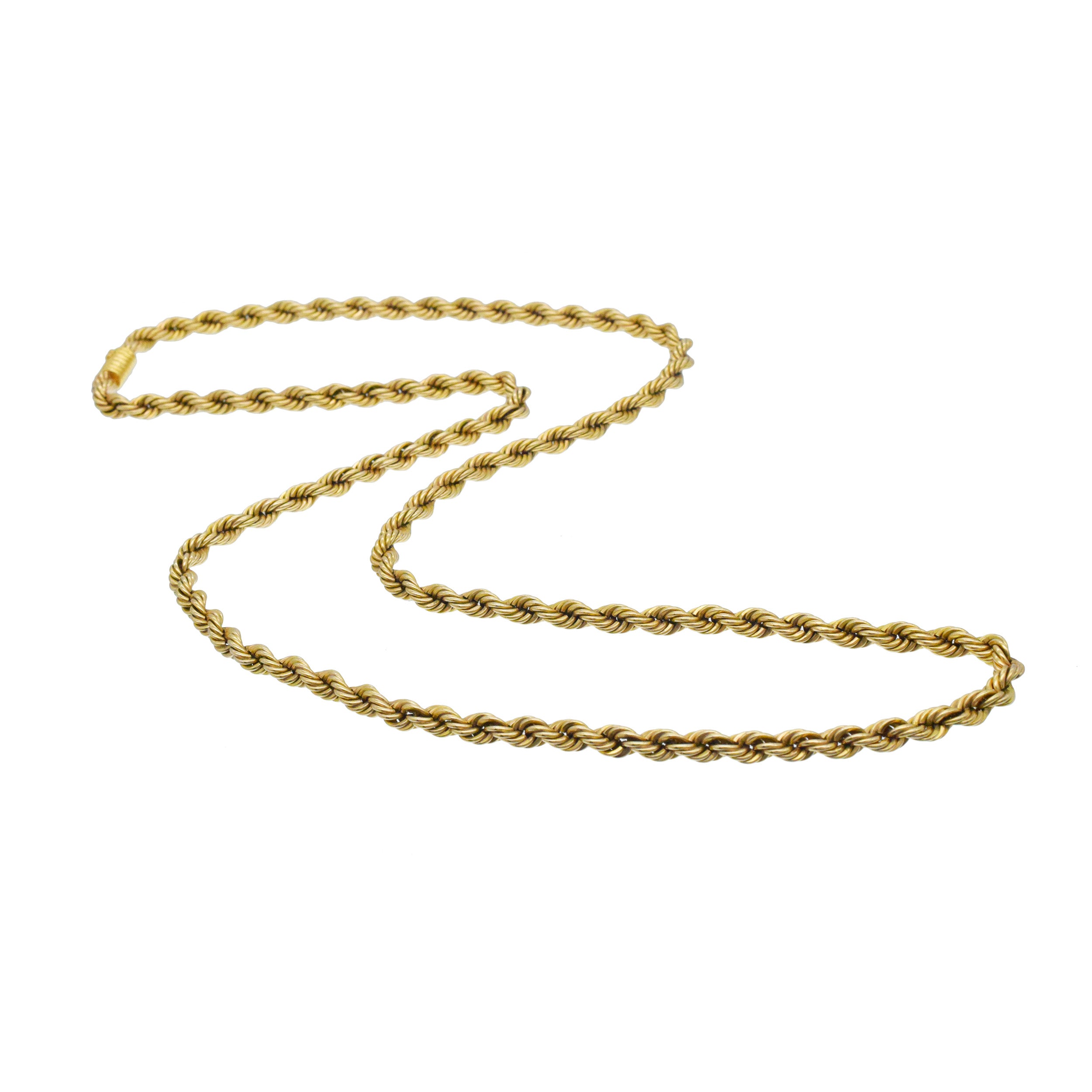 Vintage 14k Yellow Gold Thick Rope Chain