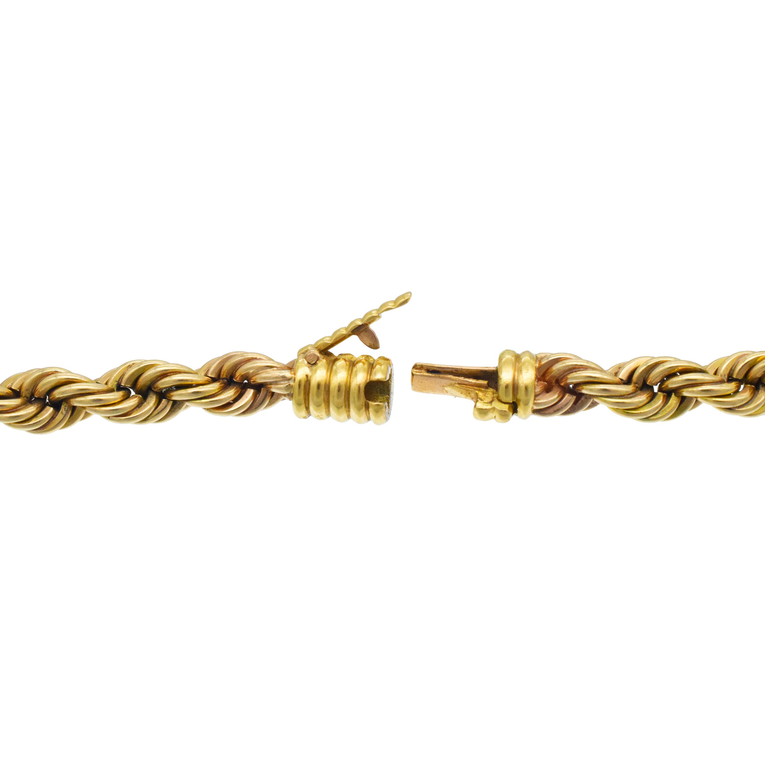 Vintage 14k Yellow Gold Thick Rope Chain
