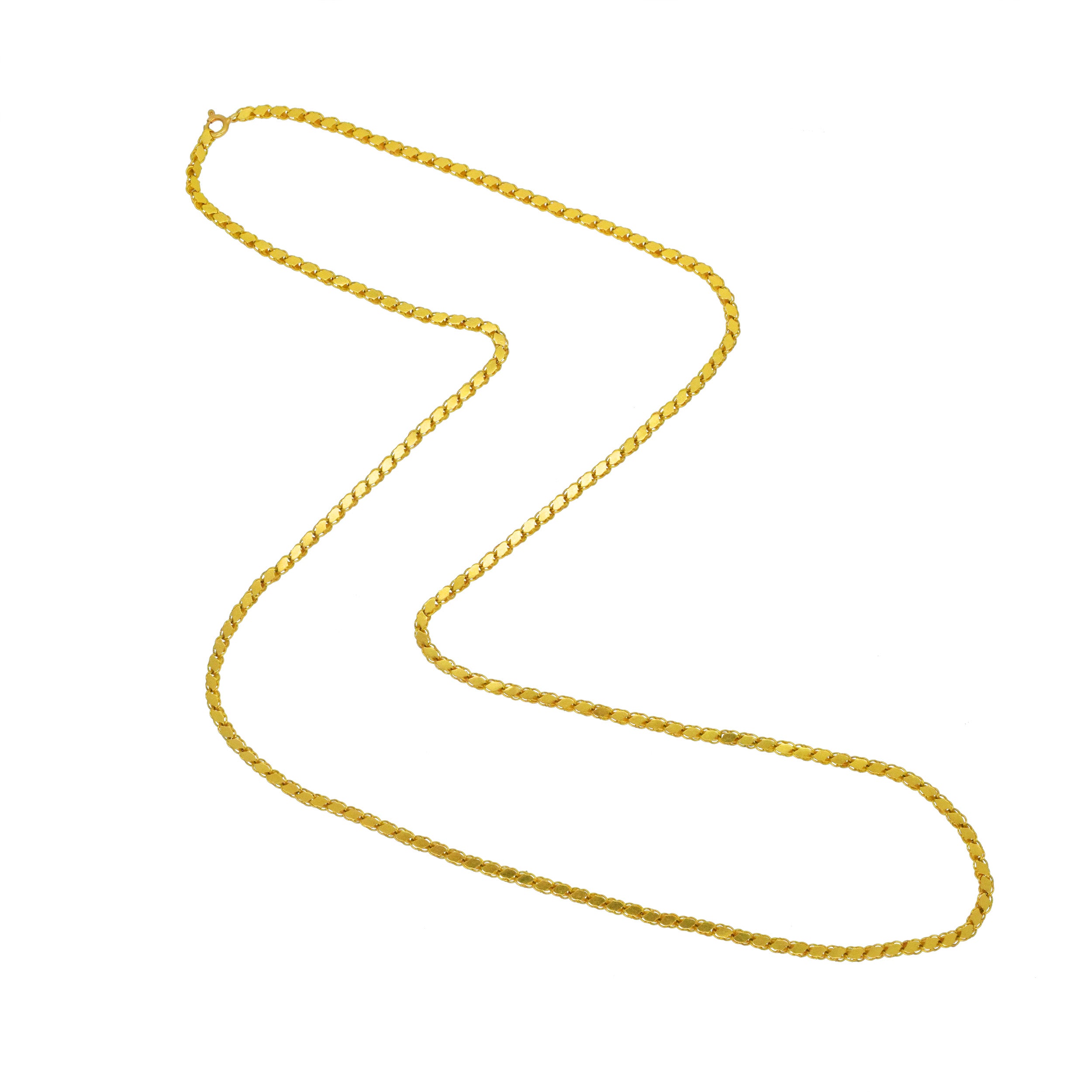 Vintage 20k Yellow Gold Fancy Link Chain