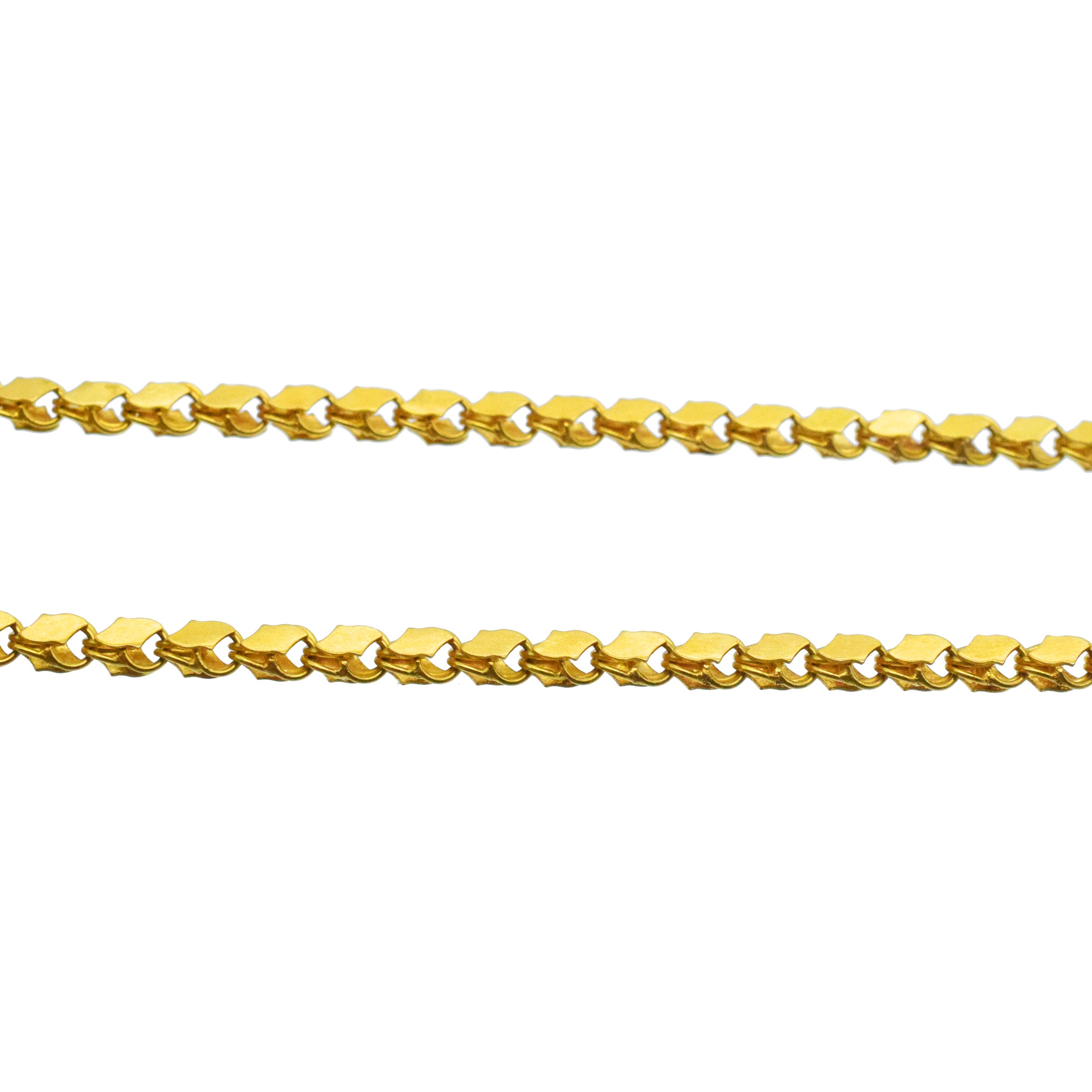 Vintage 20k Yellow Gold Fancy Link Chain