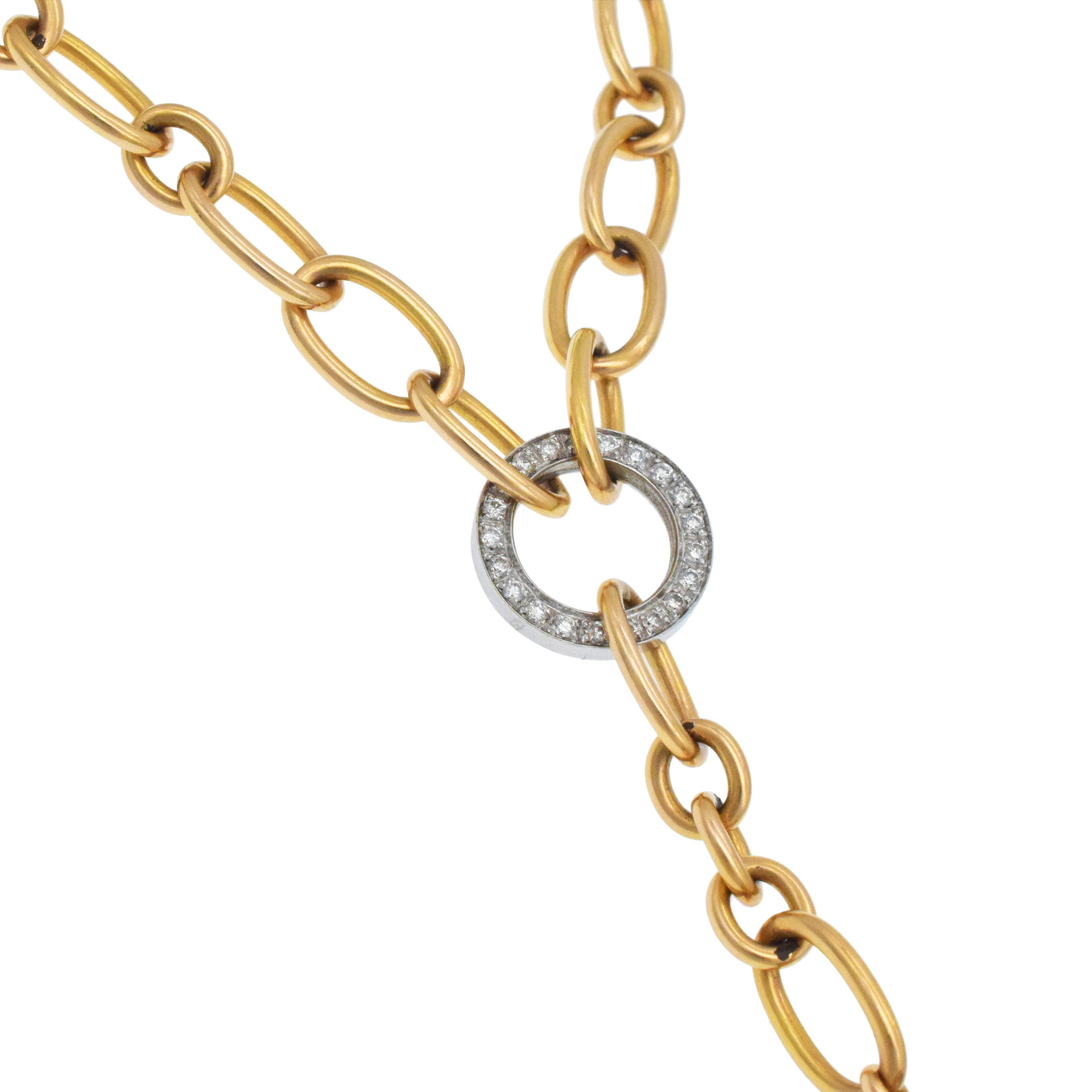 Crivelli Multi-Way pearl and diamond multi - way necklace / waist chain in 18k rose gold