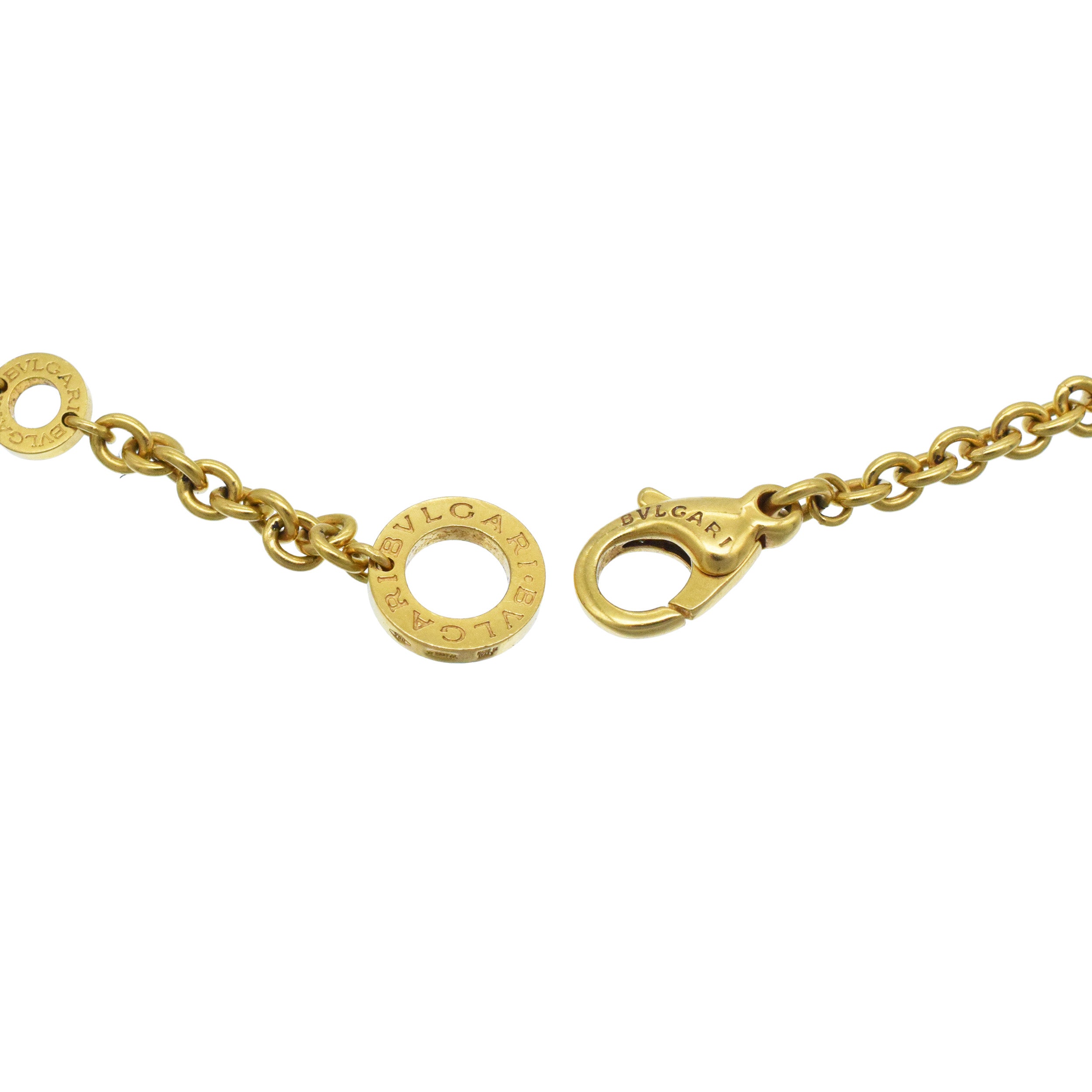 Bulgari 18k Yellow Gold And Diamond Circle Pendant