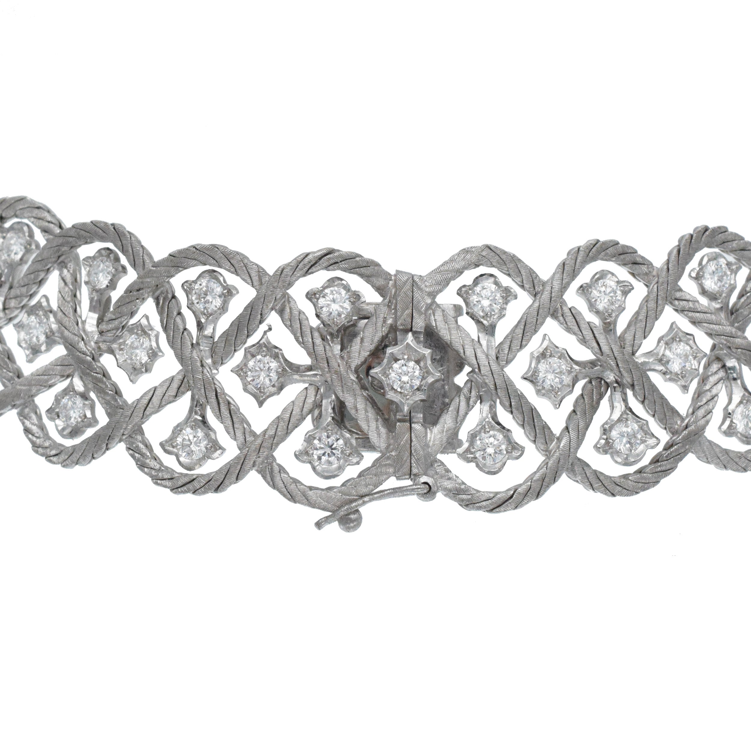Buccellati Diamond Etoile Choker Necklace In 18k White Gold