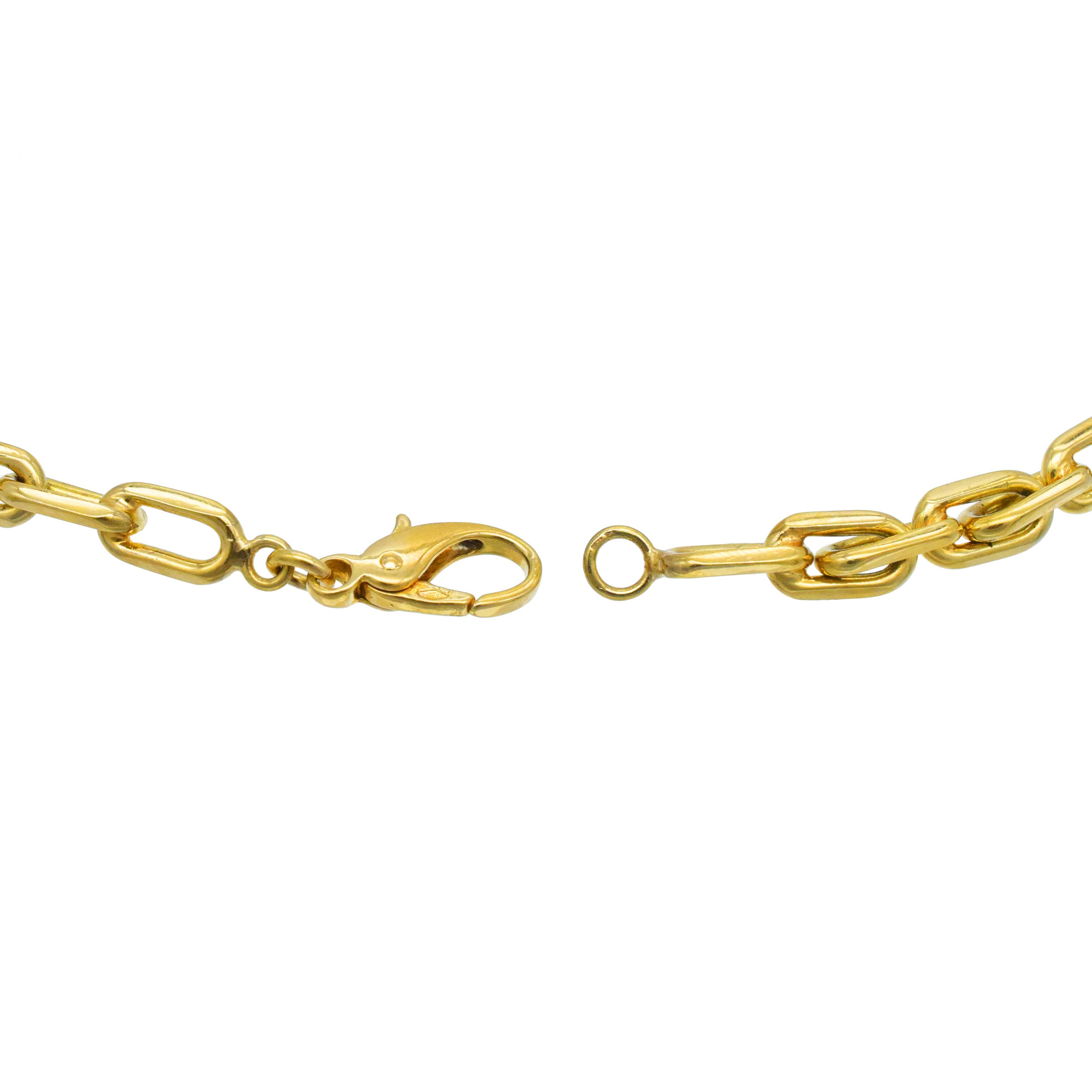 18k yellow thick gold biker chain