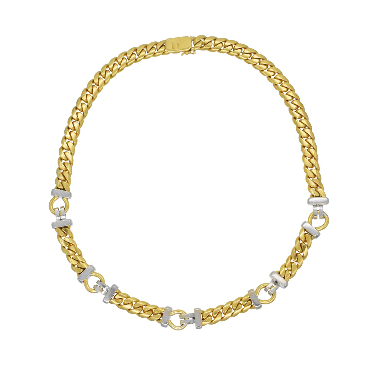 Made in Italy 18k Yellow Gold Cuban Chain With Diamond Accents