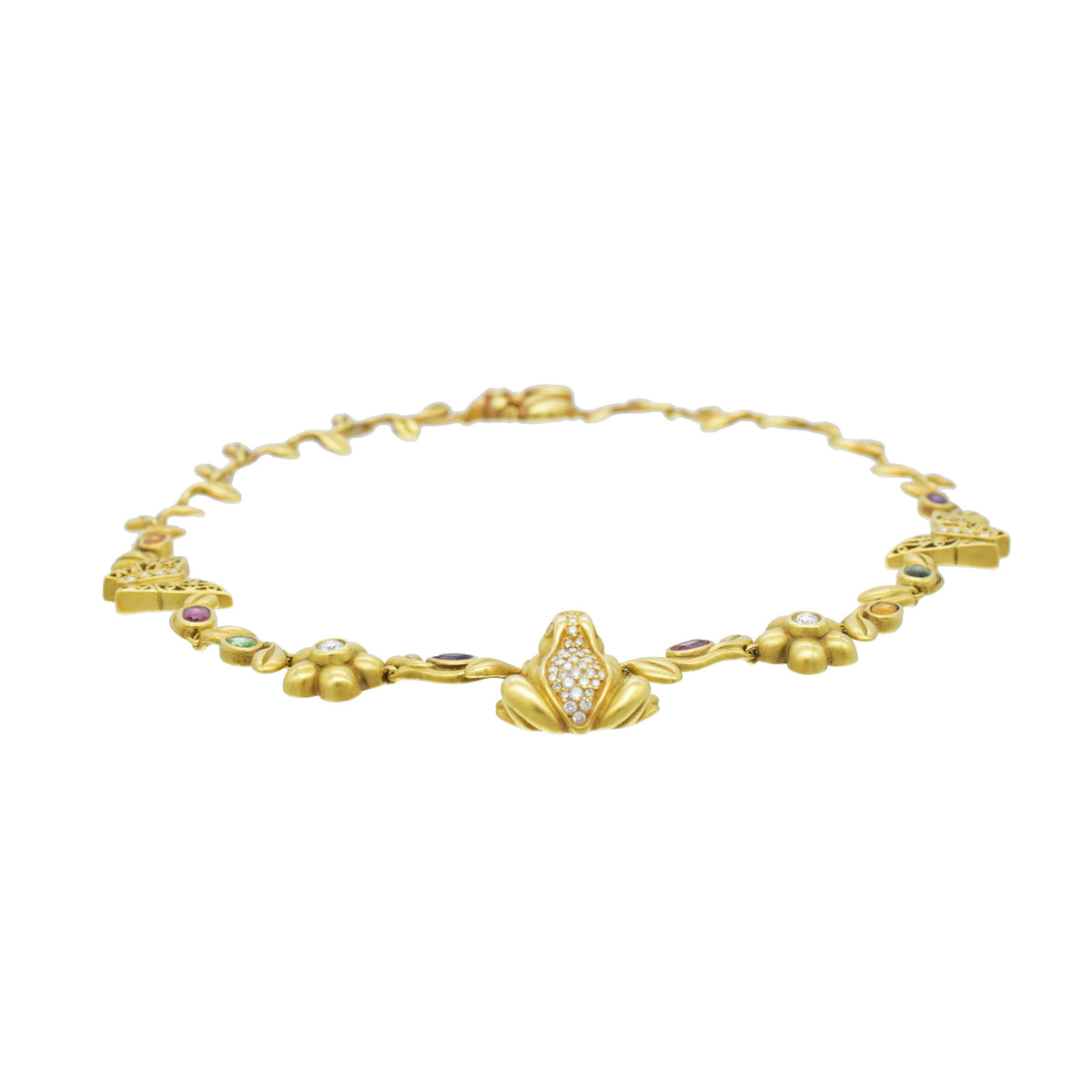 Kieselstein-Cord 'Midsummer Night's Dream' collection necklace and earrings suite in 18k yellow gold