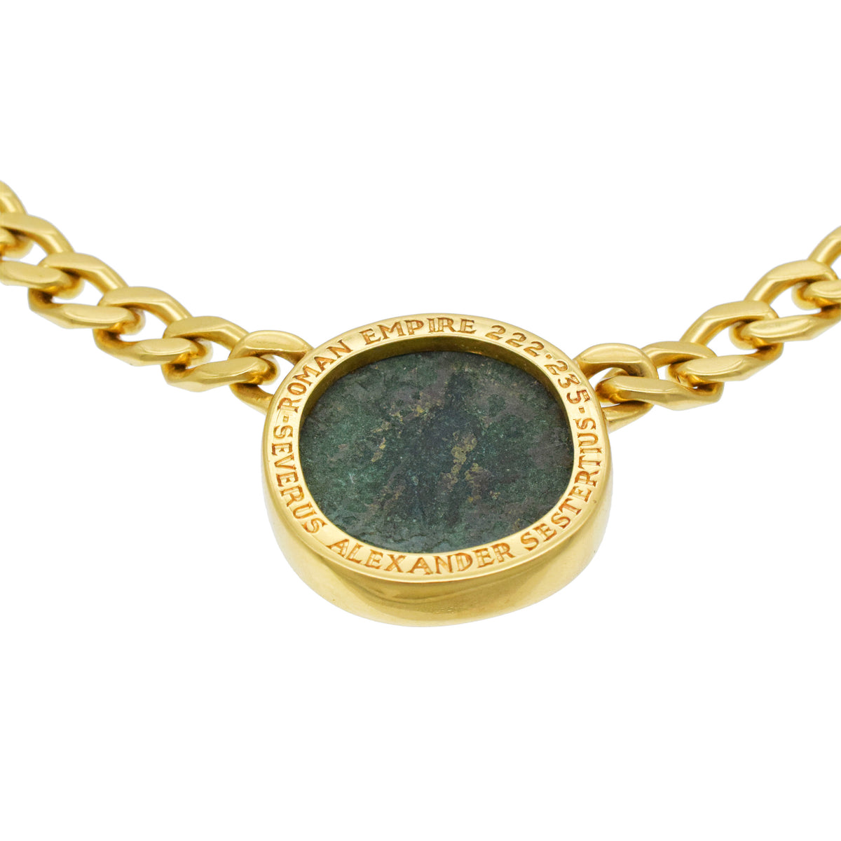 Bulgari Monete Ancient Coin Necklace In 18k Yellow Gold