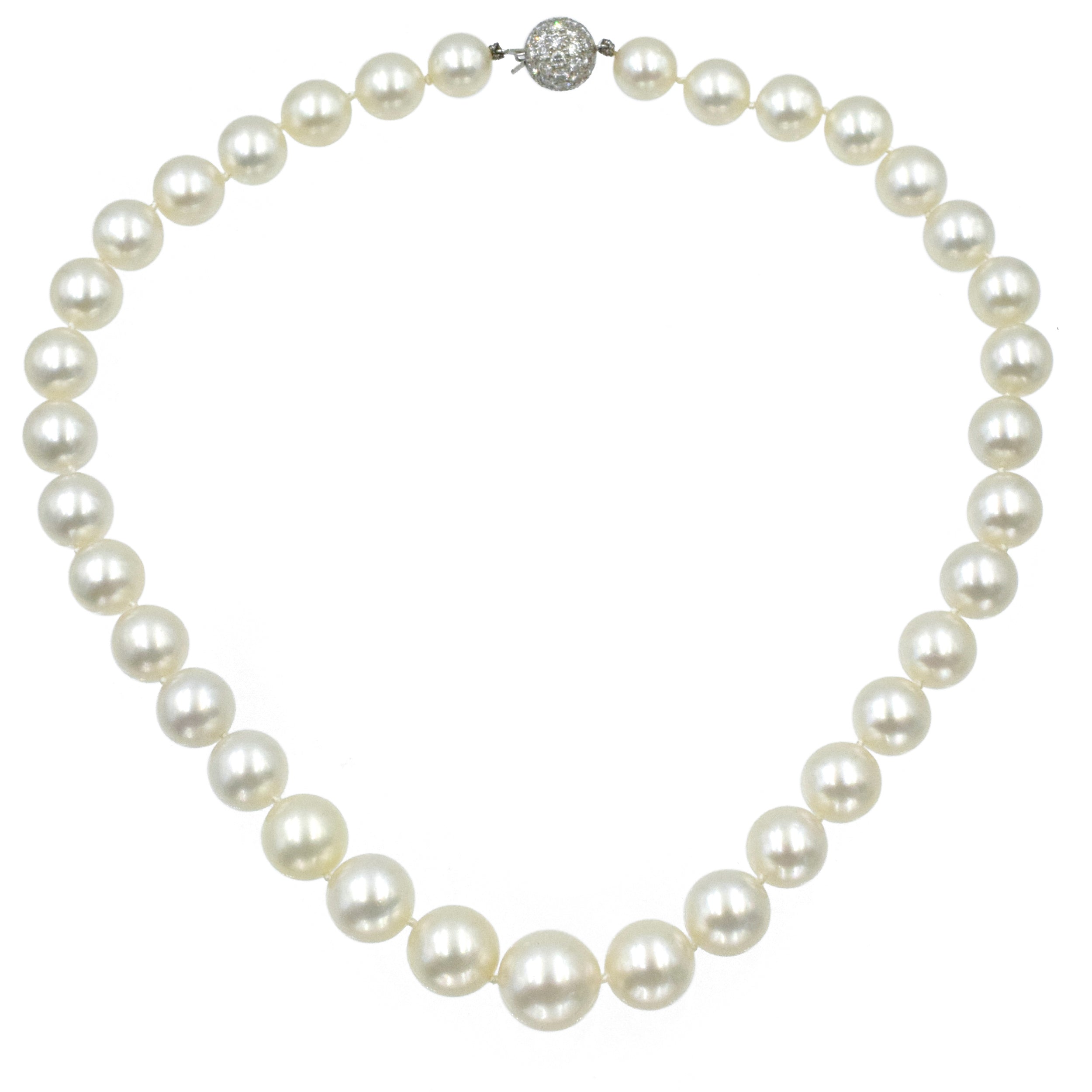 Tiffany & Co. South Sea Pearl Necklace with Diamond Clasp
