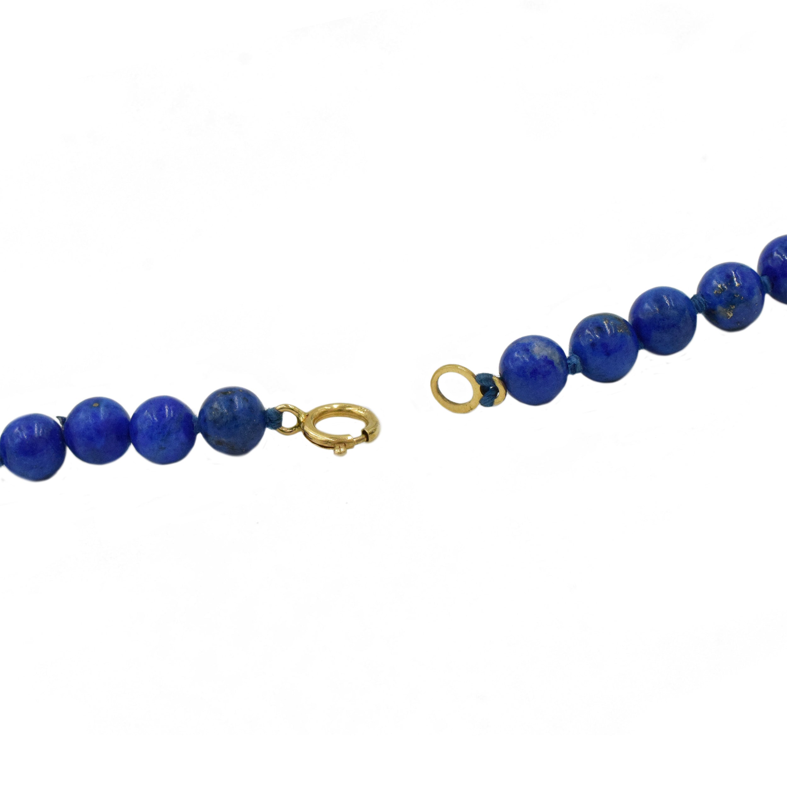 Lapis Lazuli, Pearl And 14k Yellow Gold Bead Necklace