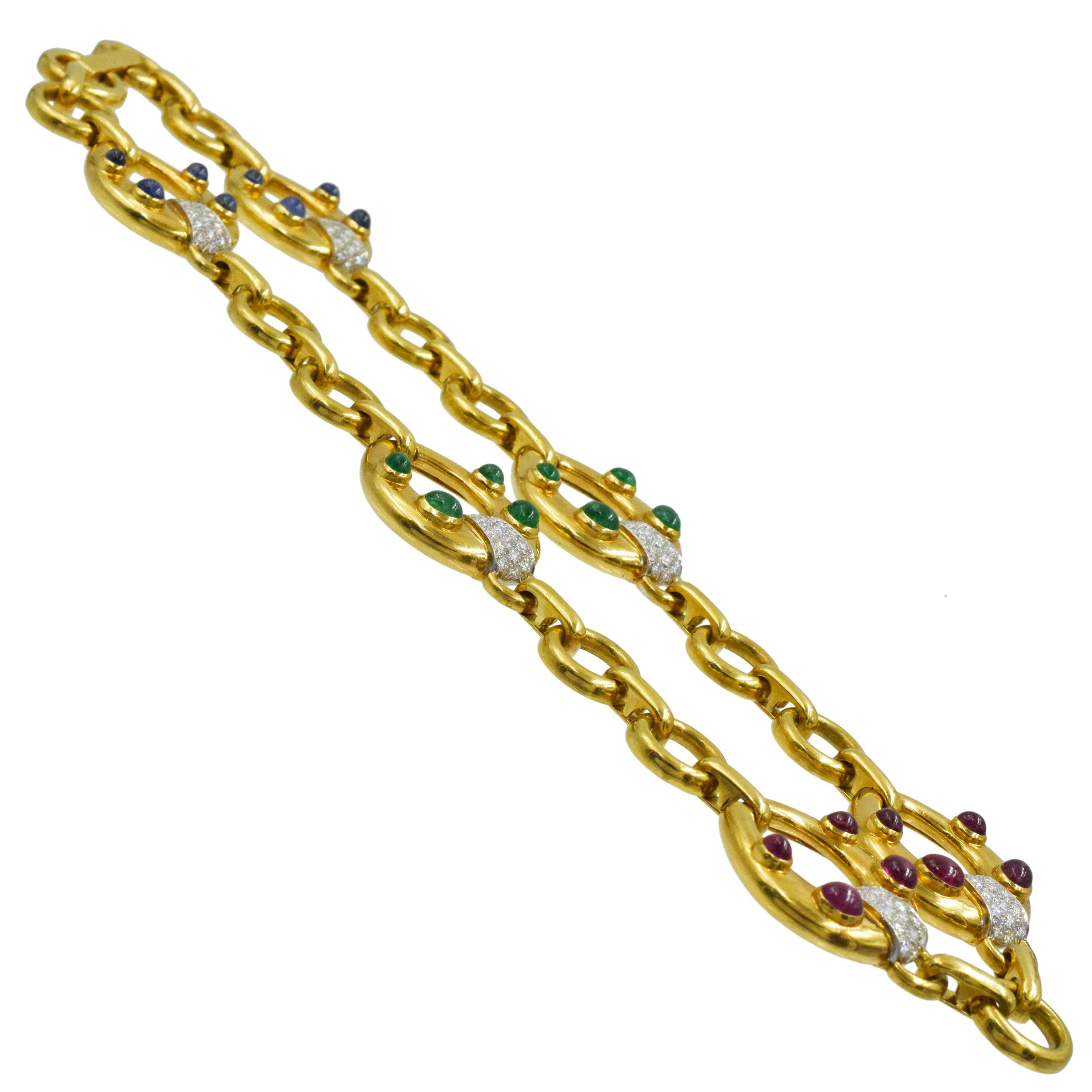 David Webb Celtic Crescent Convertible Necklace / Brooch