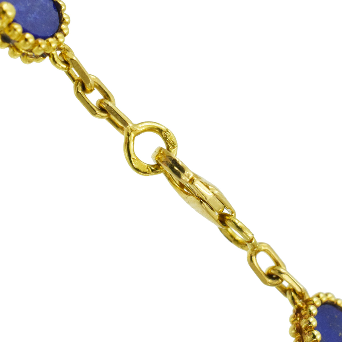 Van Cleef & Arpels Lapis Lazuli Vintage Alhambra Necklace in 18k yellow gold