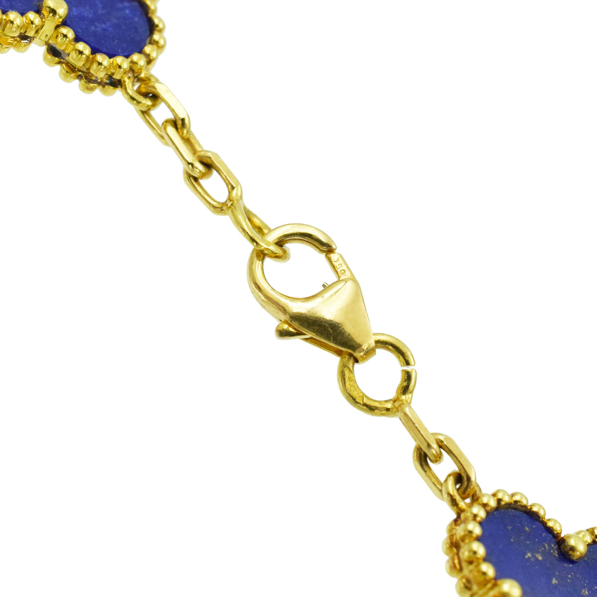 Van Cleef & Arpels Lapis Lazuli Vintage Alhambra Necklace in 18k yellow gold