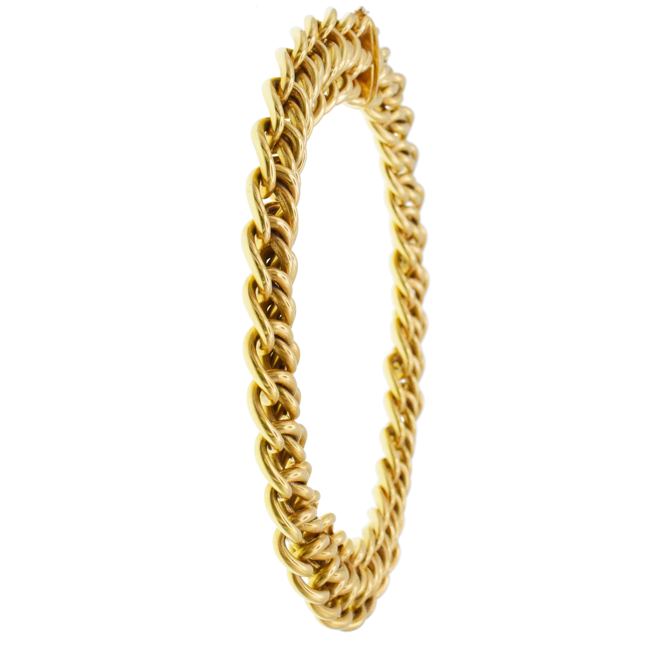 Tiffany&Co. Two Row Interlocked Link Necklace 18k Yellow Gold