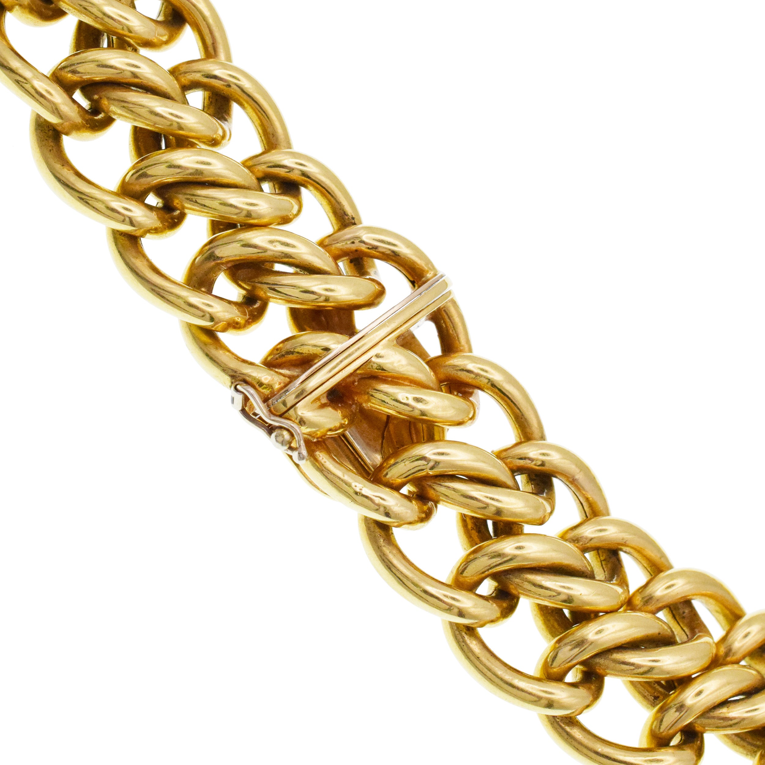 Tiffany&Co. Two Row Interlocked Link Necklace 18k Yellow Gold