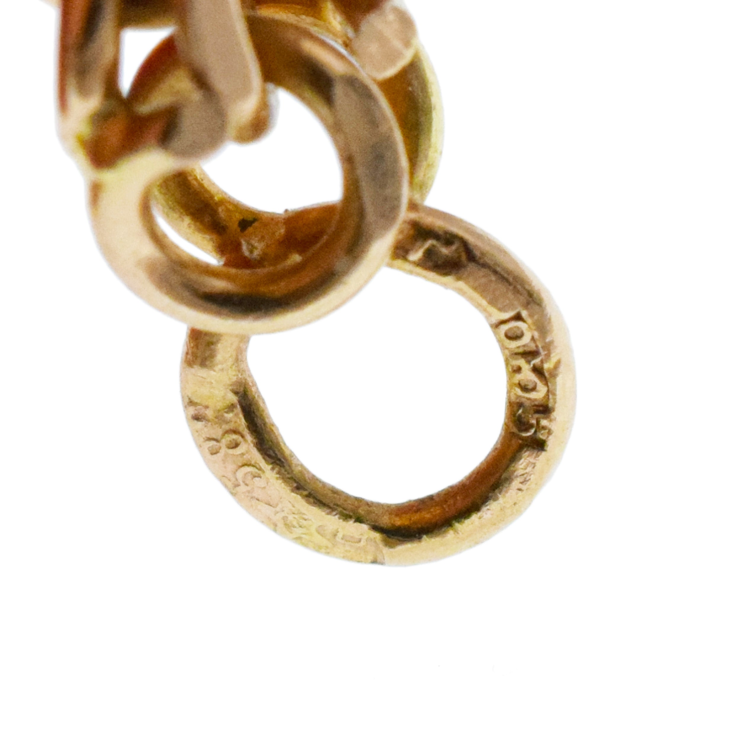 1940's 14k rose gold interlocked link chain