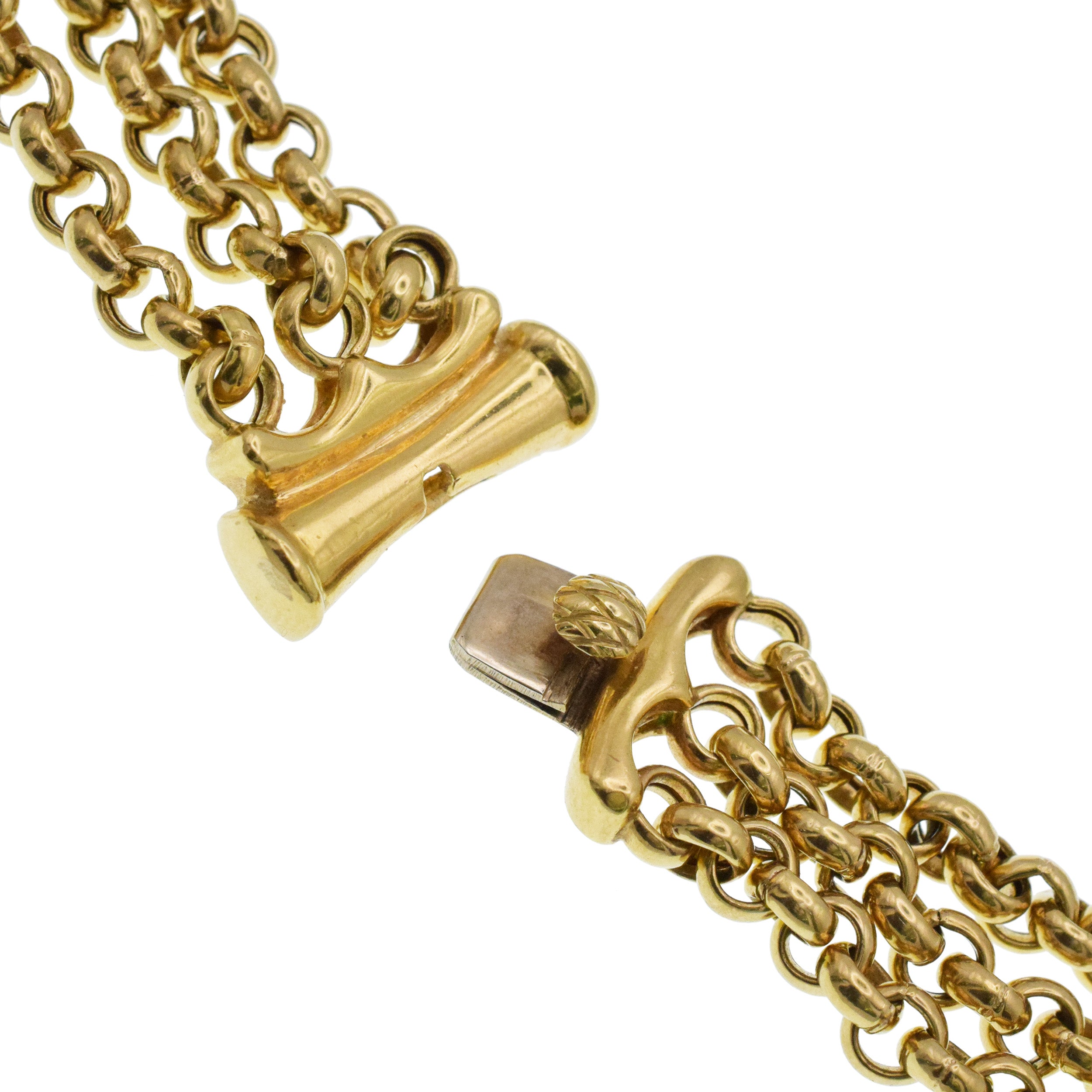 Pearl And Diamond Draped Necklace In 18k Yellow Gold