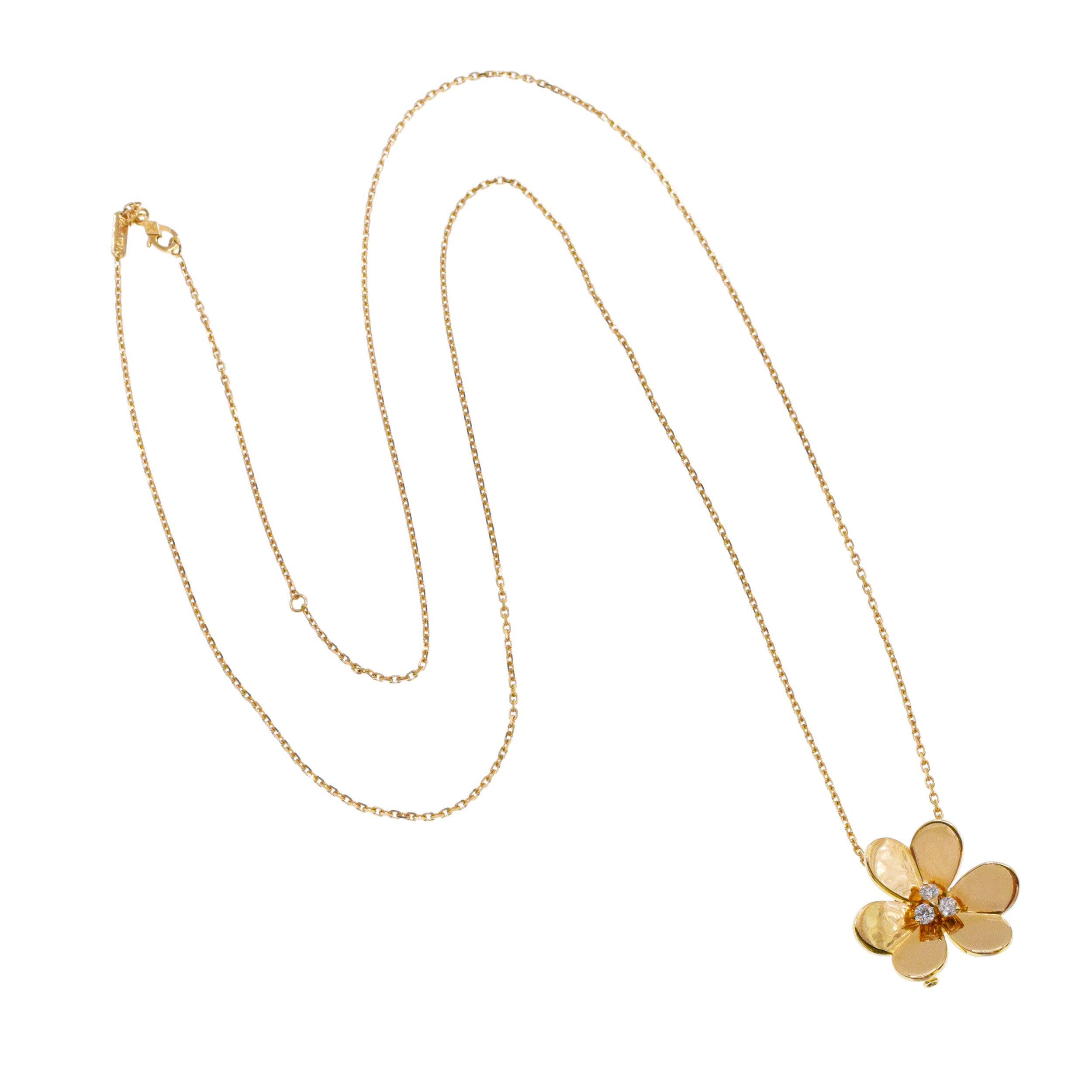 Van Cleef & Arpels 'Frivole' Clip Pendant / Brooch In 18k Yellow Gold