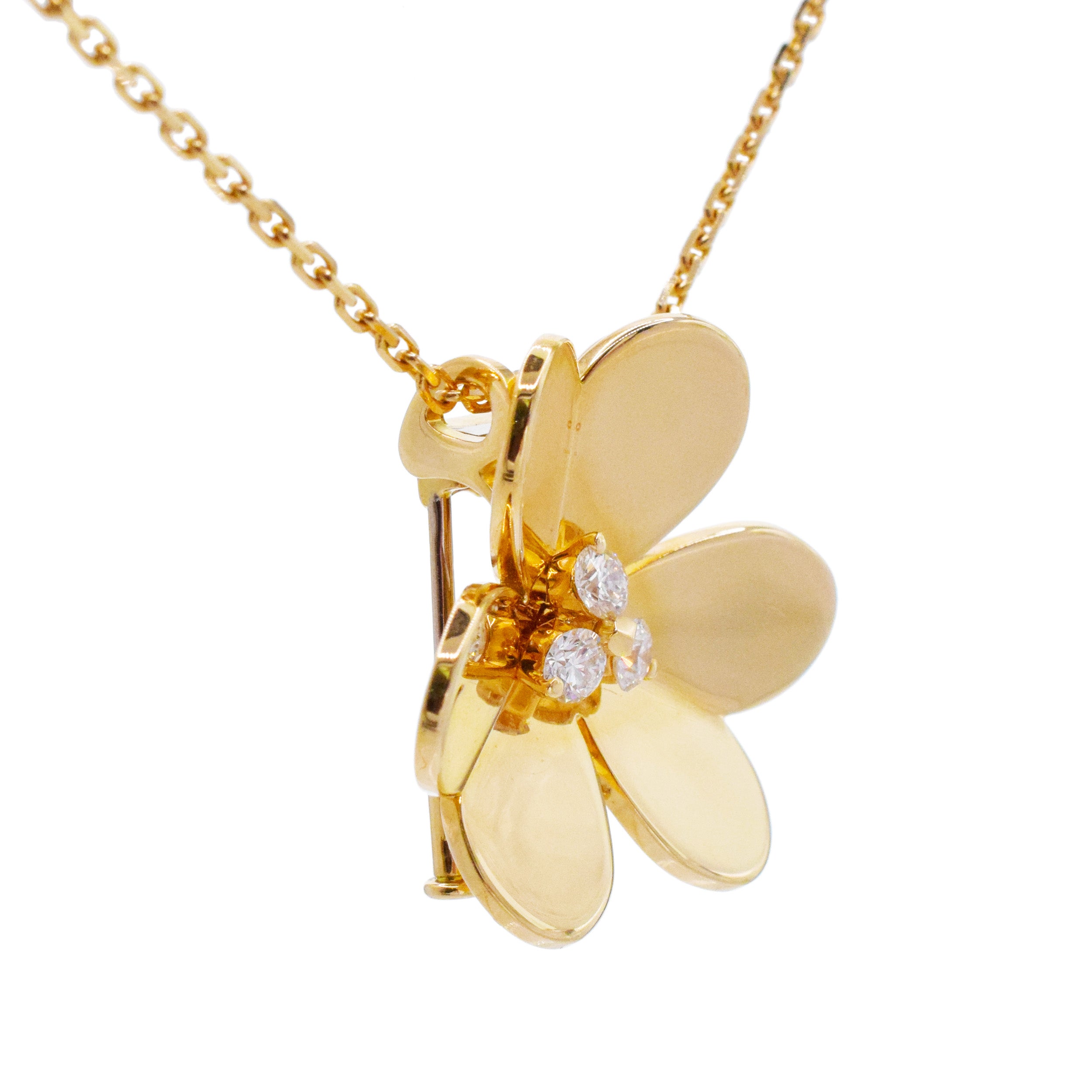 Van Cleef & Arpels 'Frivole' Clip Pendant / Brooch In 18k Yellow Gold