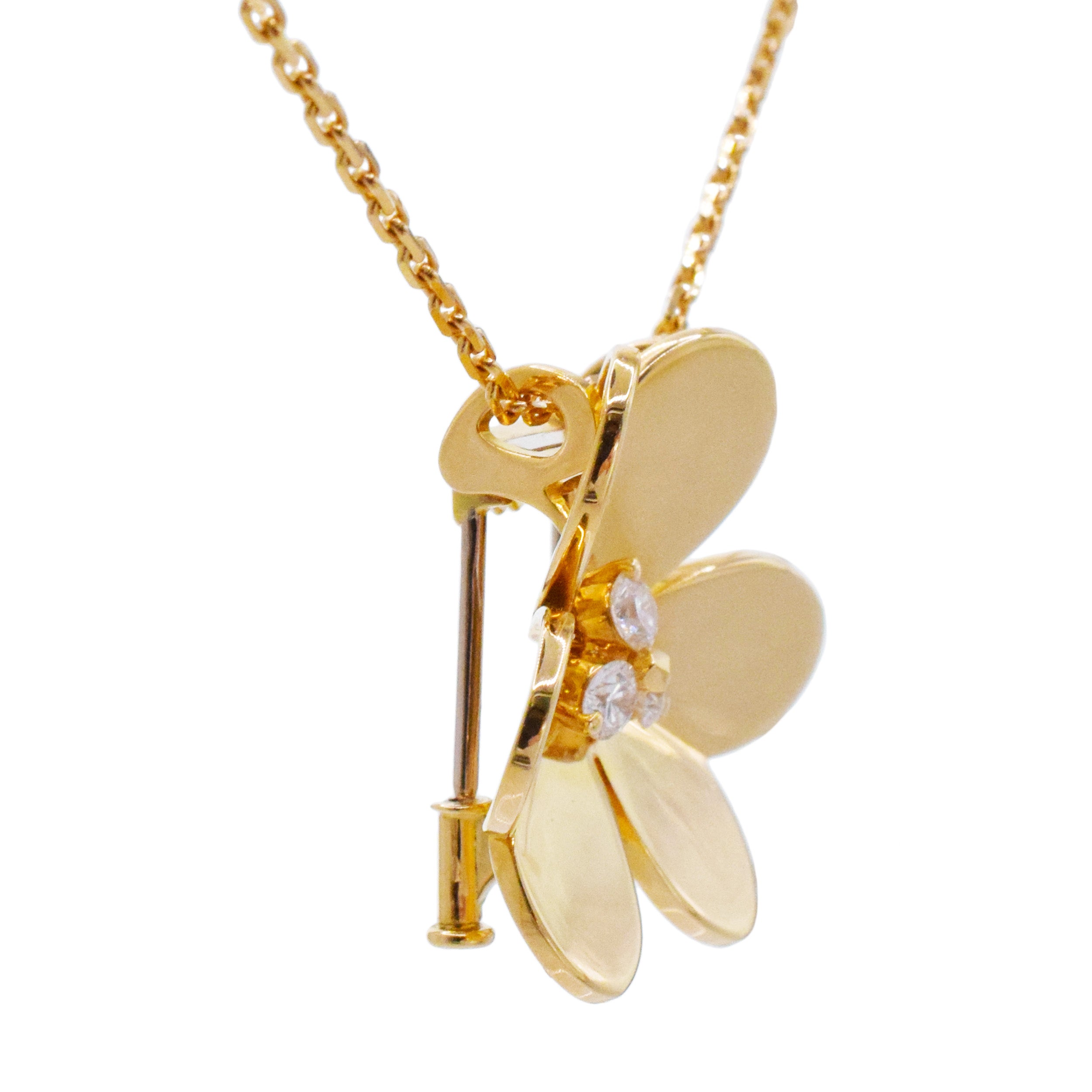 Van Cleef & Arpels 'Frivole' Clip Pendant / Brooch In 18k Yellow Gold