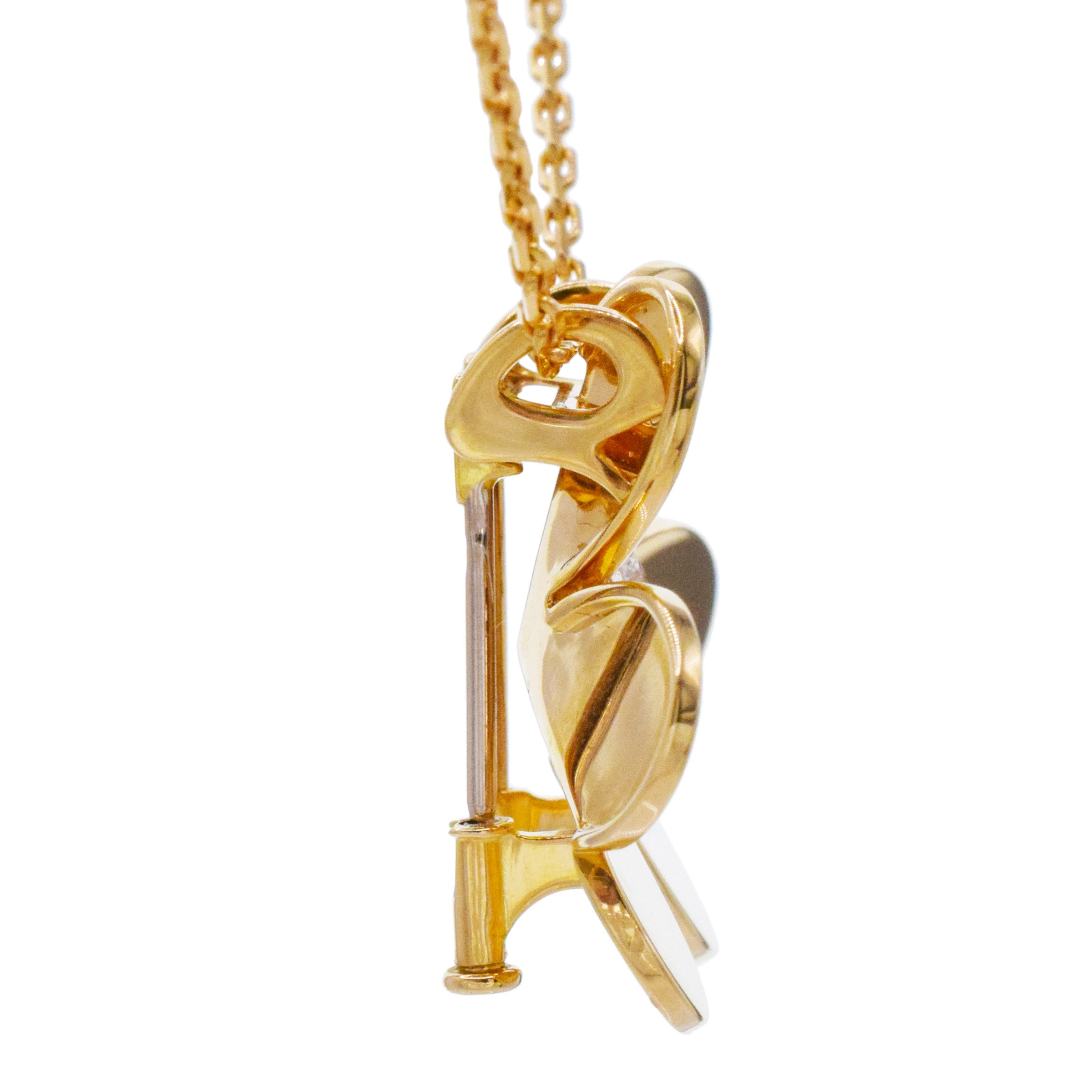 Van Cleef & Arpels 'Frivole' Clip Pendant / Brooch In 18k Yellow Gold