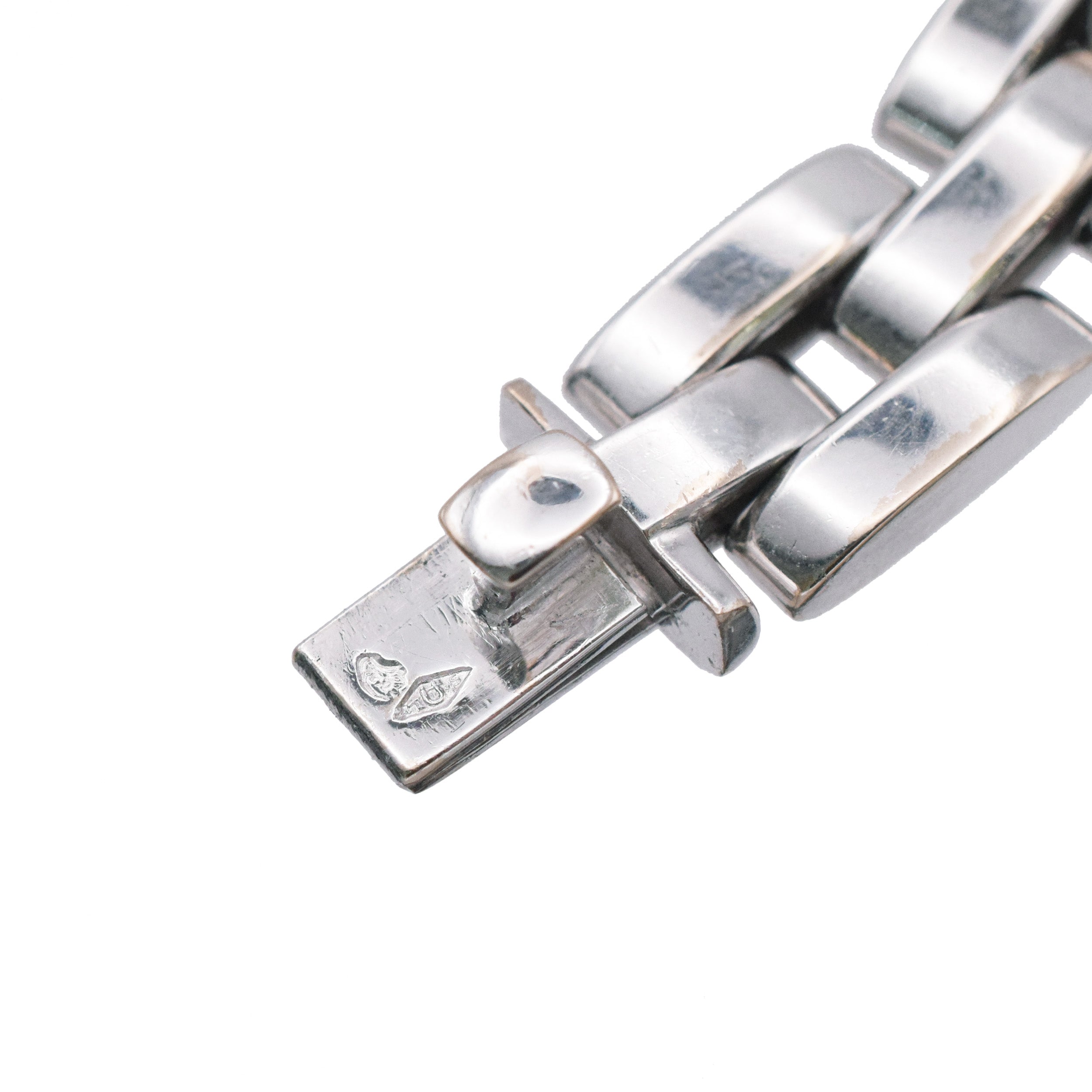 Cartier 'Maillon Panthere' Diamond Necklace Crafted In 18k White Gold