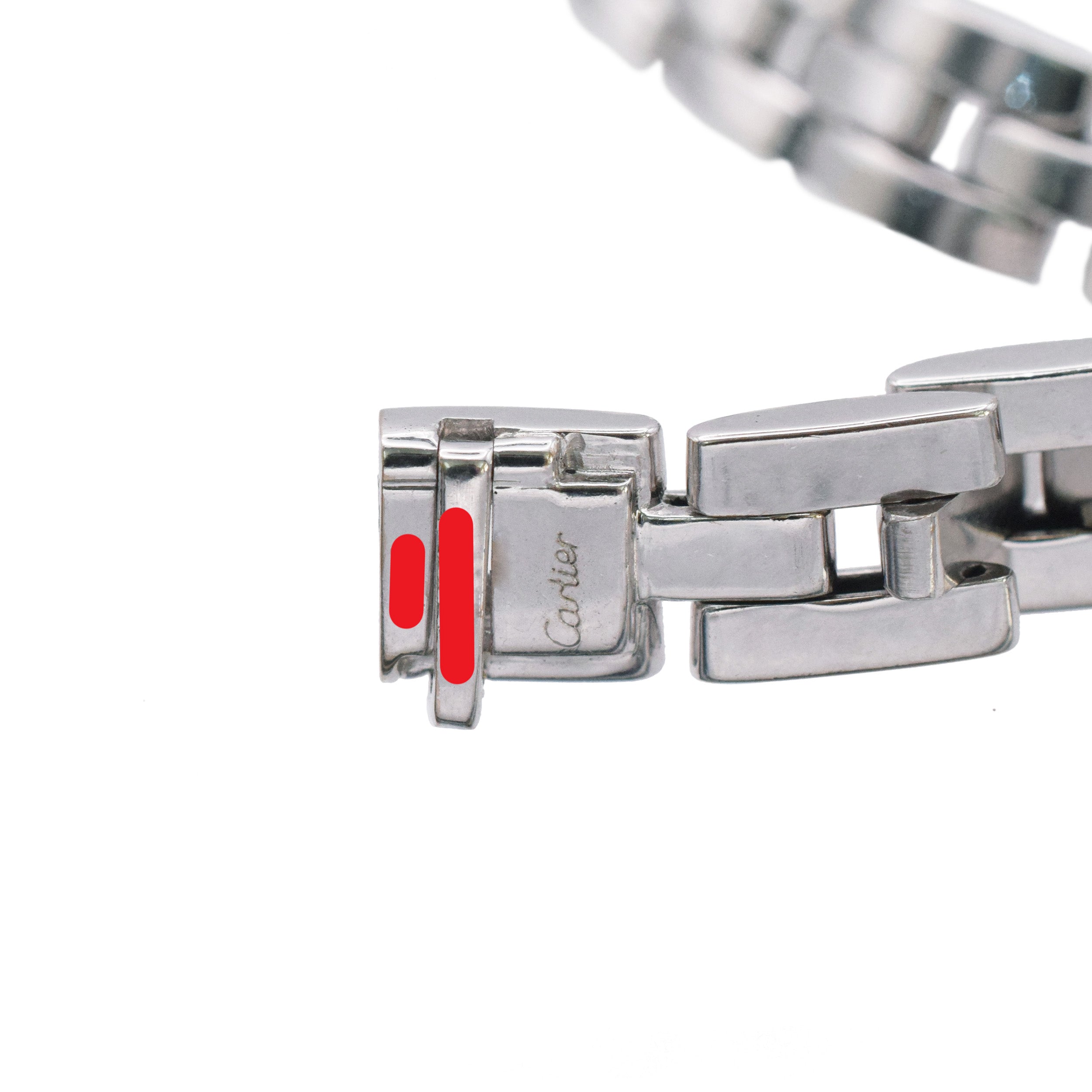 Cartier 'Maillon Panthere' Diamond Necklace Crafted In 18k White Gold