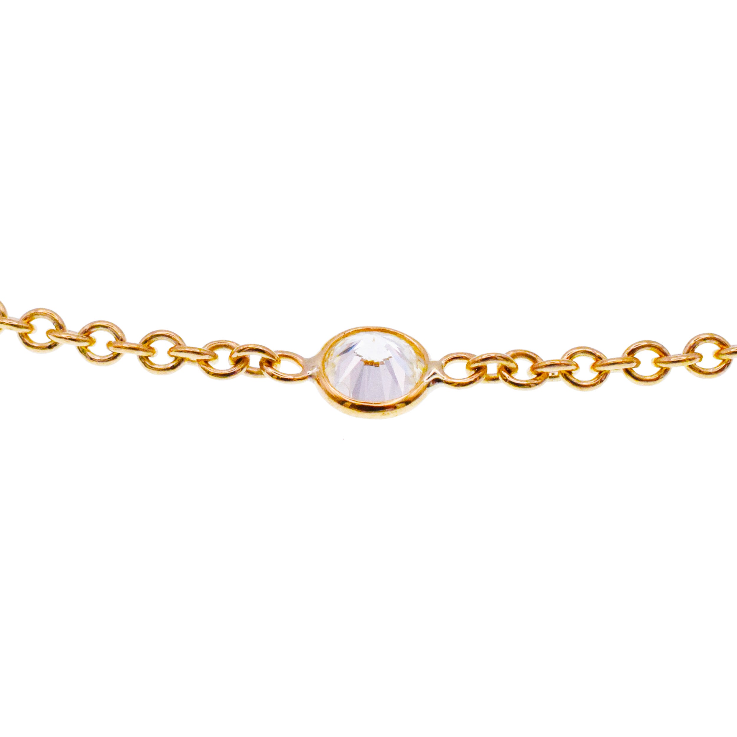 2.07ct Five Stone Diamond By Yard Necklace In 18k Yellow Gold